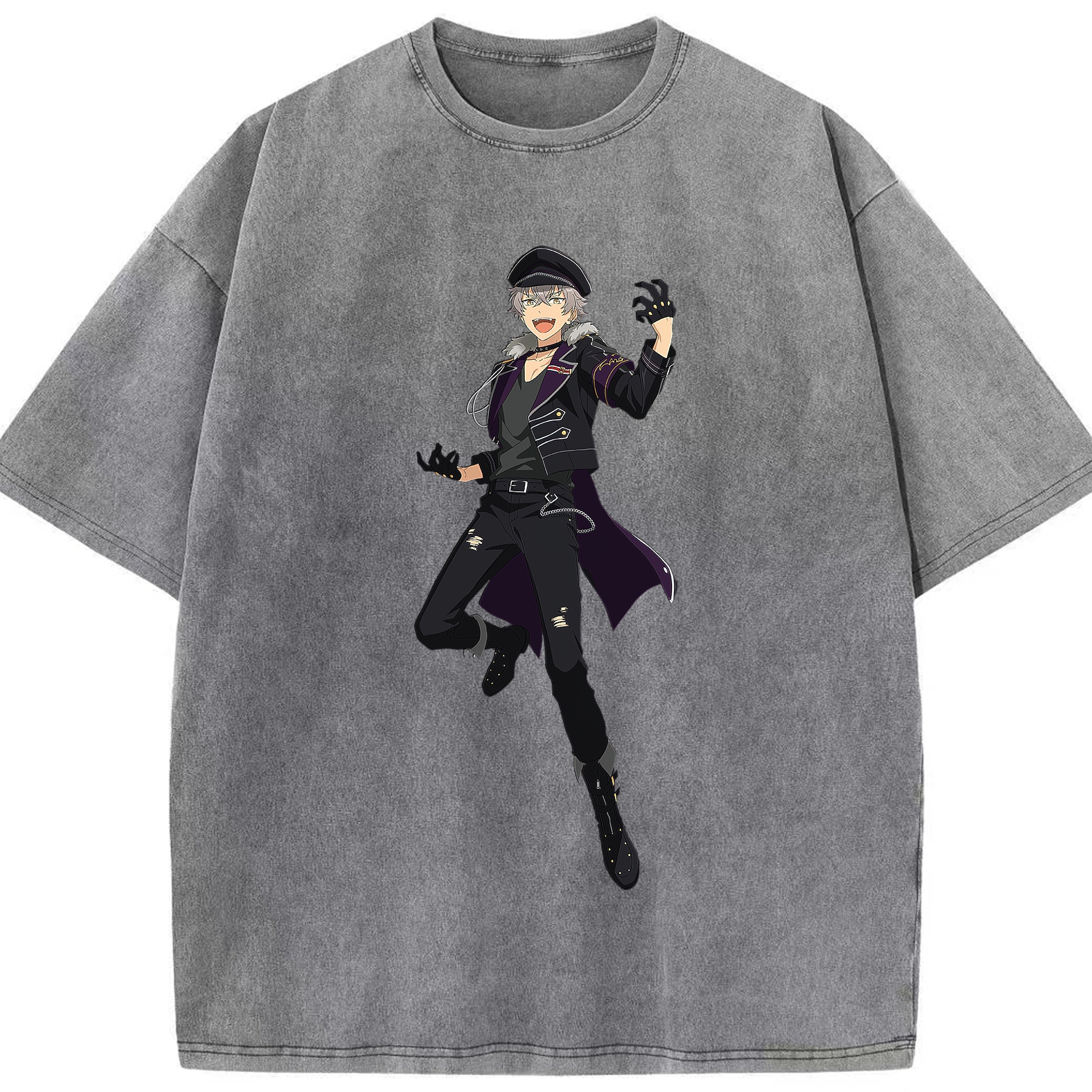 （画像用） あんさんぶるスターズ! Ensemble Stars 綿100% ヴィンテージ風 半袖Tシャツ（フロントプリント）