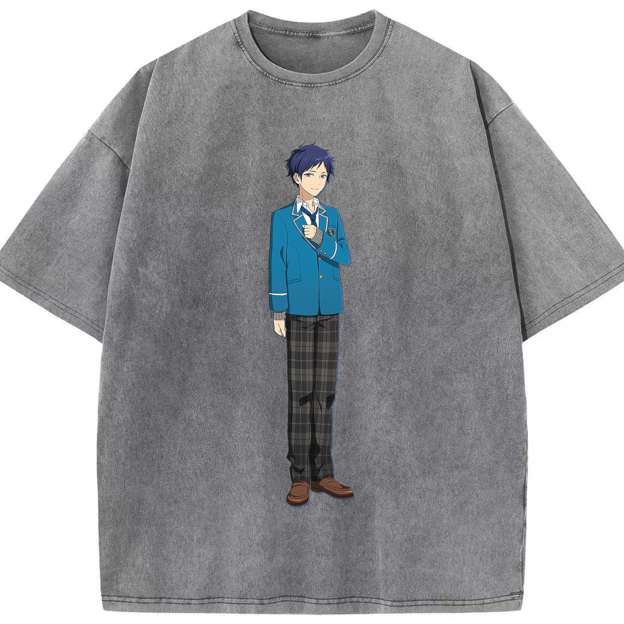 （画像用） あんさんぶるスターズ! Ensemble Stars 綿100% ヴィンテージ風 半袖Tシャツ（フロントプリント）