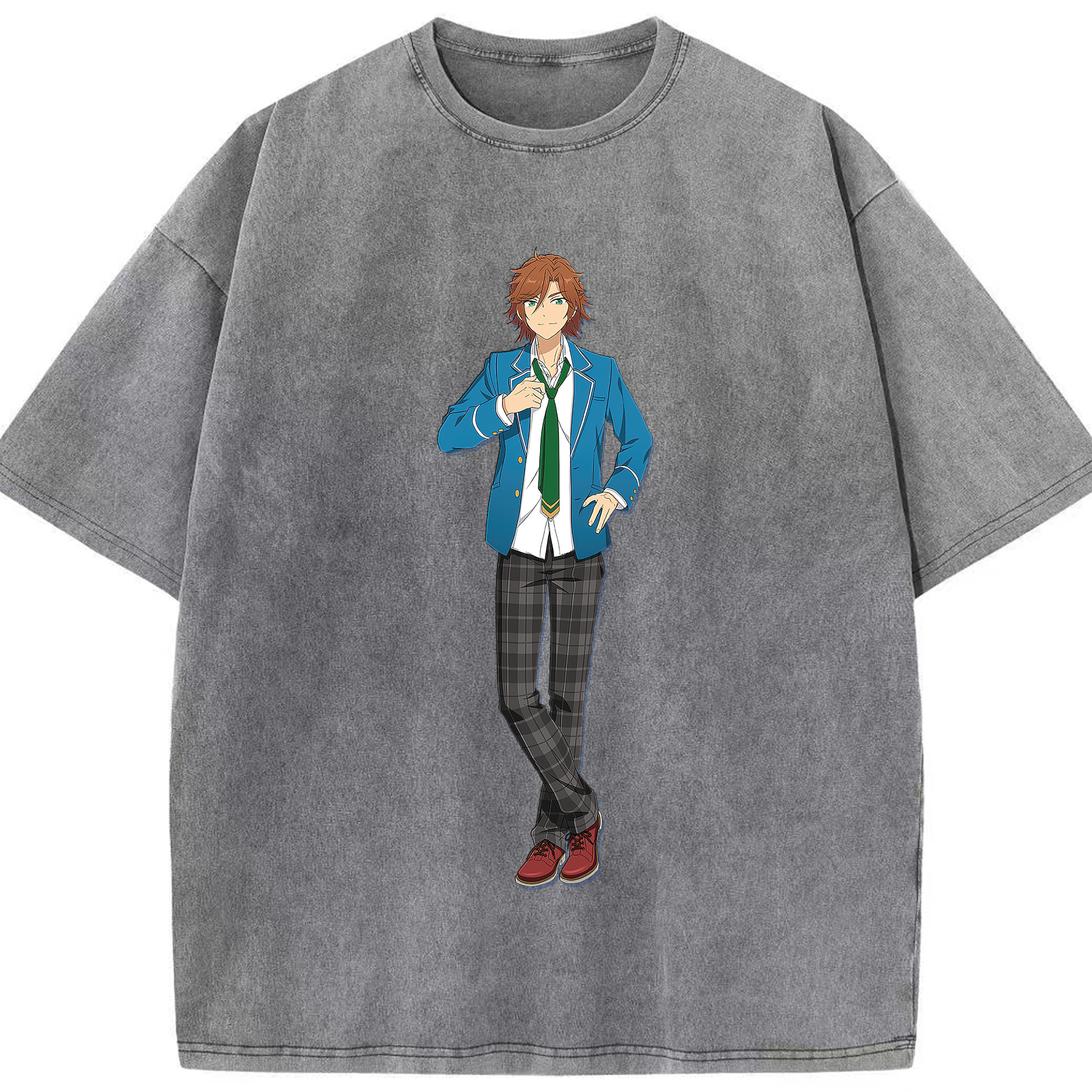 （画像用） あんさんぶるスターズ! Ensemble Stars 綿100% ヴィンテージ風 半袖Tシャツ（フロントプリント）