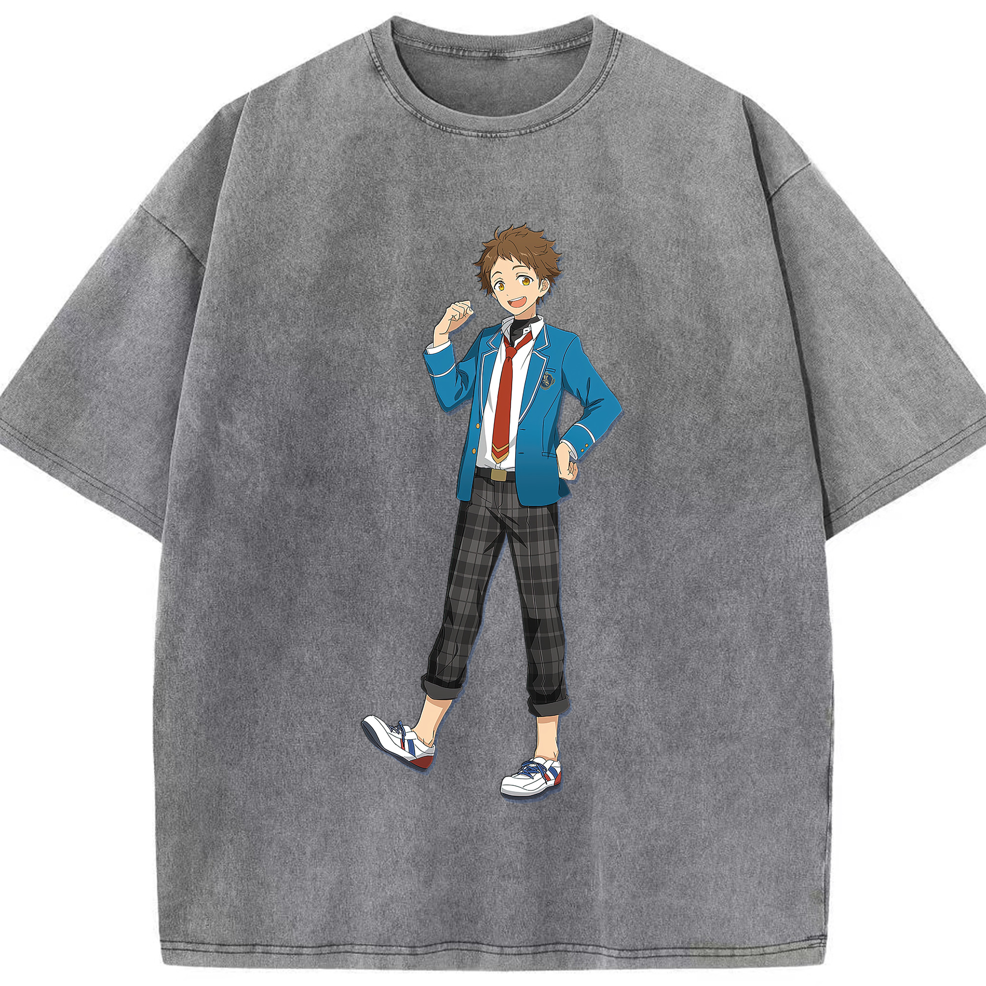 （画像用） あんさんぶるスターズ! Ensemble Stars 綿100% ヴィンテージ風 半袖Tシャツ（フロントプリント）