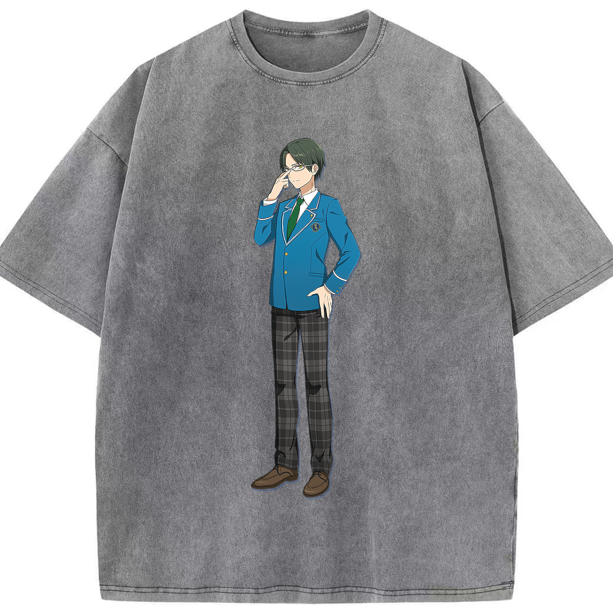 （画像用） あんさんぶるスターズ! Ensemble Stars 綿100% ヴィンテージ風 半袖Tシャツ（フロントプリント）
