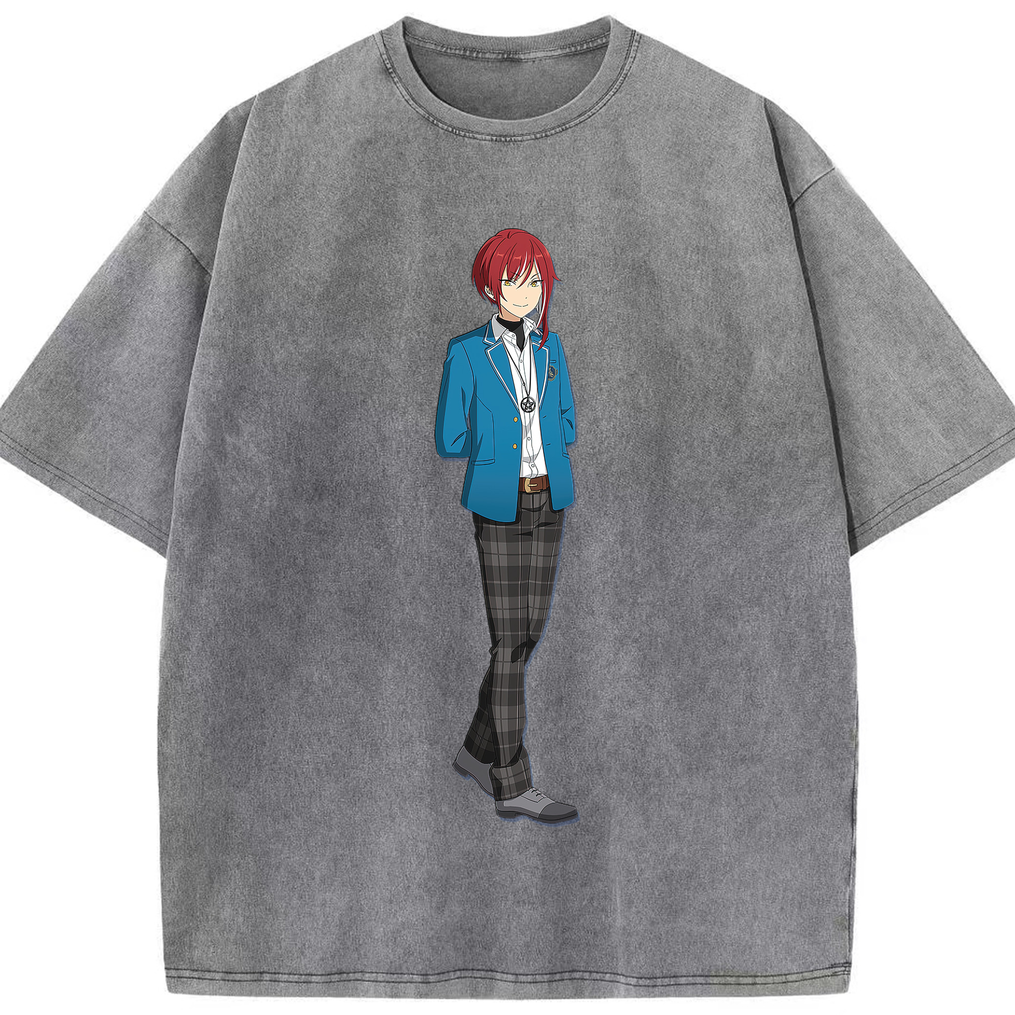 （画像用） あんさんぶるスターズ! Ensemble Stars 綿100% ヴィンテージ風 半袖Tシャツ（フロントプリント）