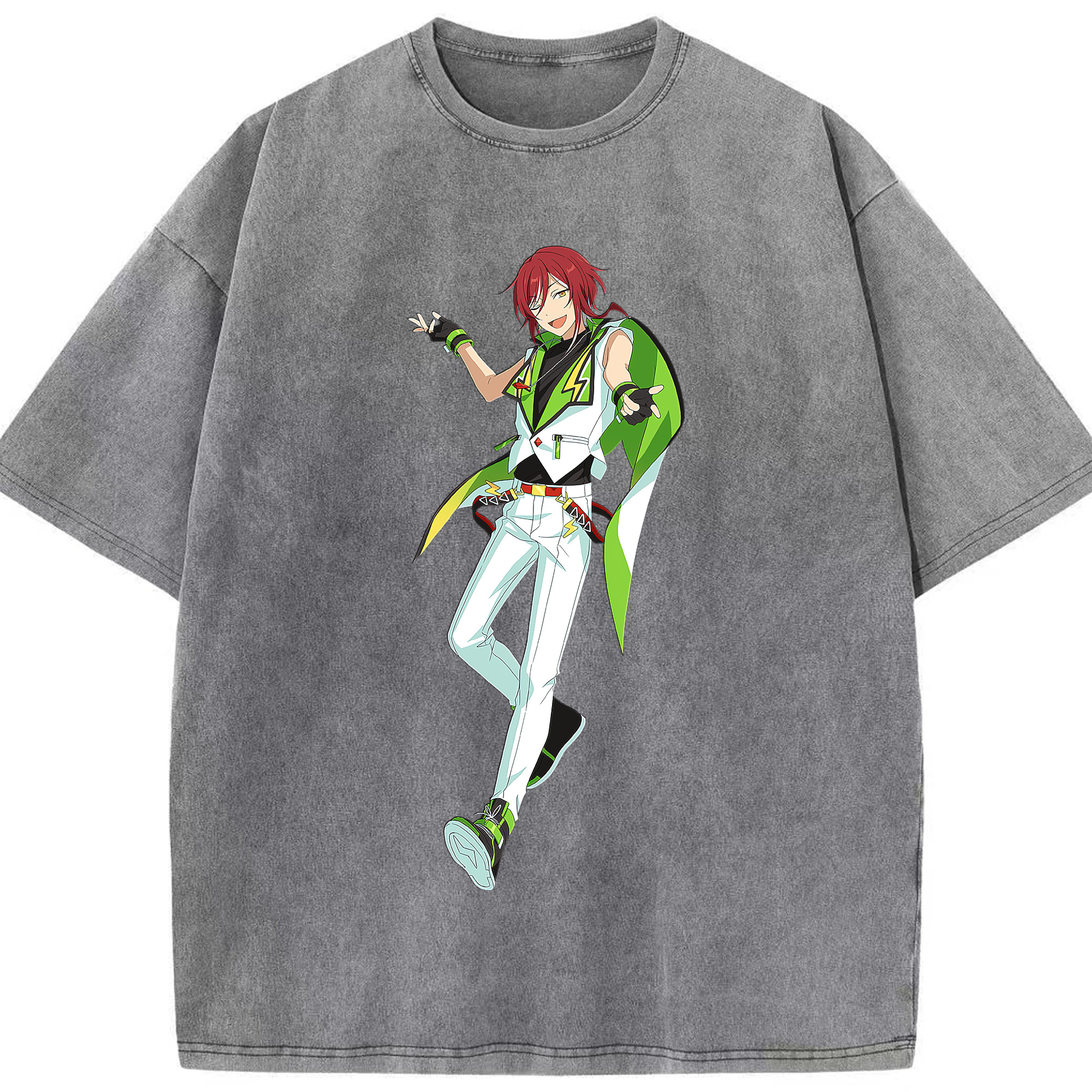 （画像用） あんさんぶるスターズ! Ensemble Stars 綿100% ヴィンテージ風 半袖Tシャツ（フロントプリント）