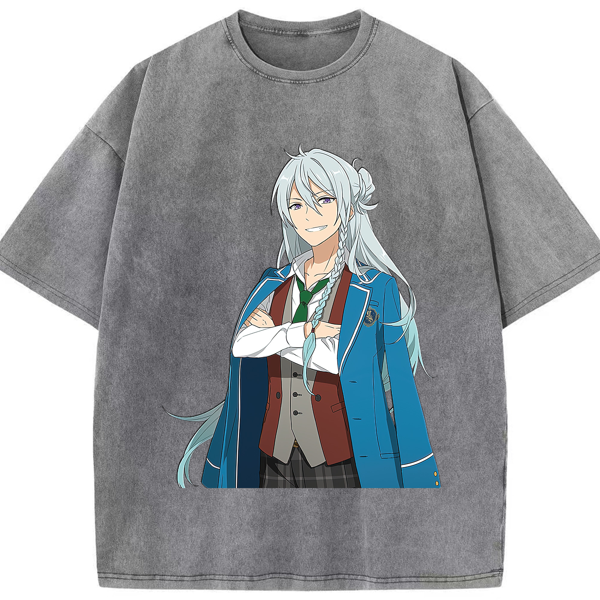 （画像用） あんさんぶるスターズ! Ensemble Stars 綿100% ヴィンテージ風 半袖Tシャツ（フロントプリント）