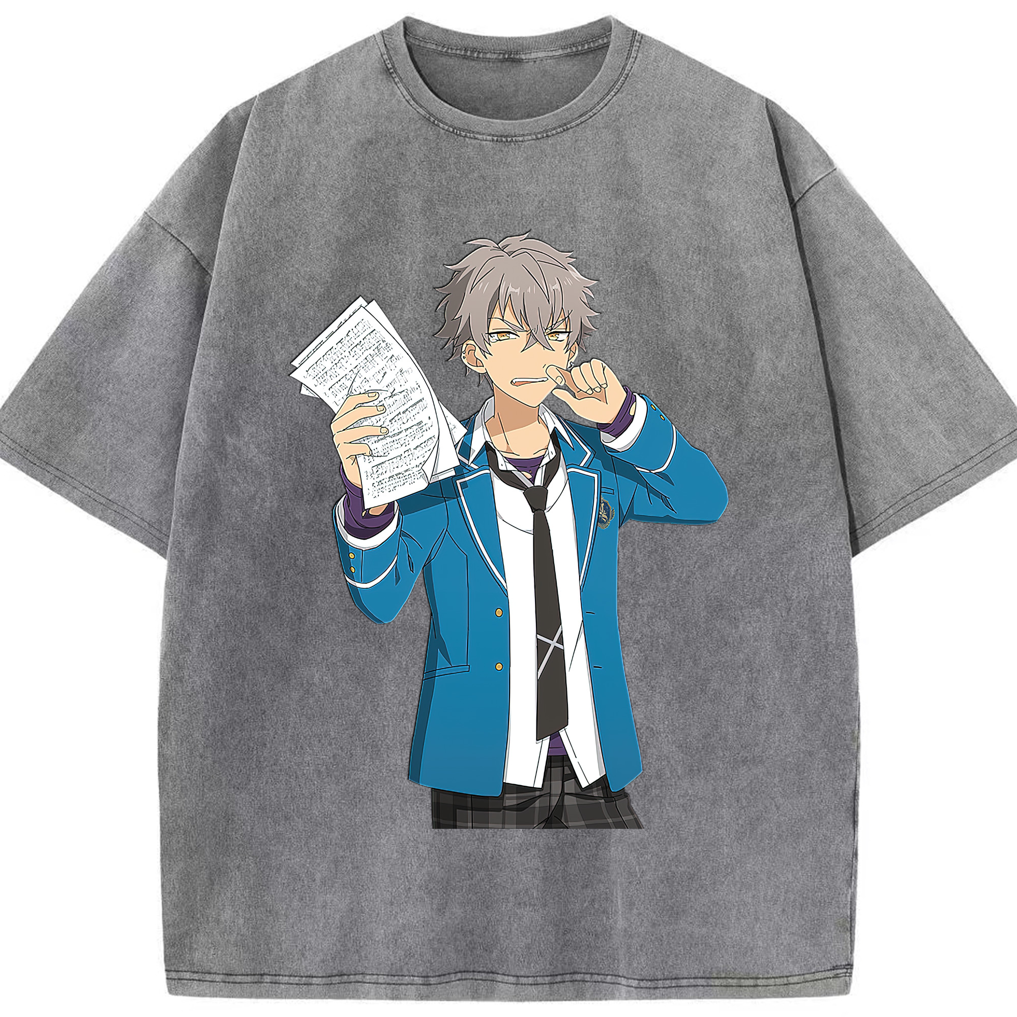 （画像用） あんさんぶるスターズ! Ensemble Stars 綿100% ヴィンテージ風 半袖Tシャツ（フロントプリント）