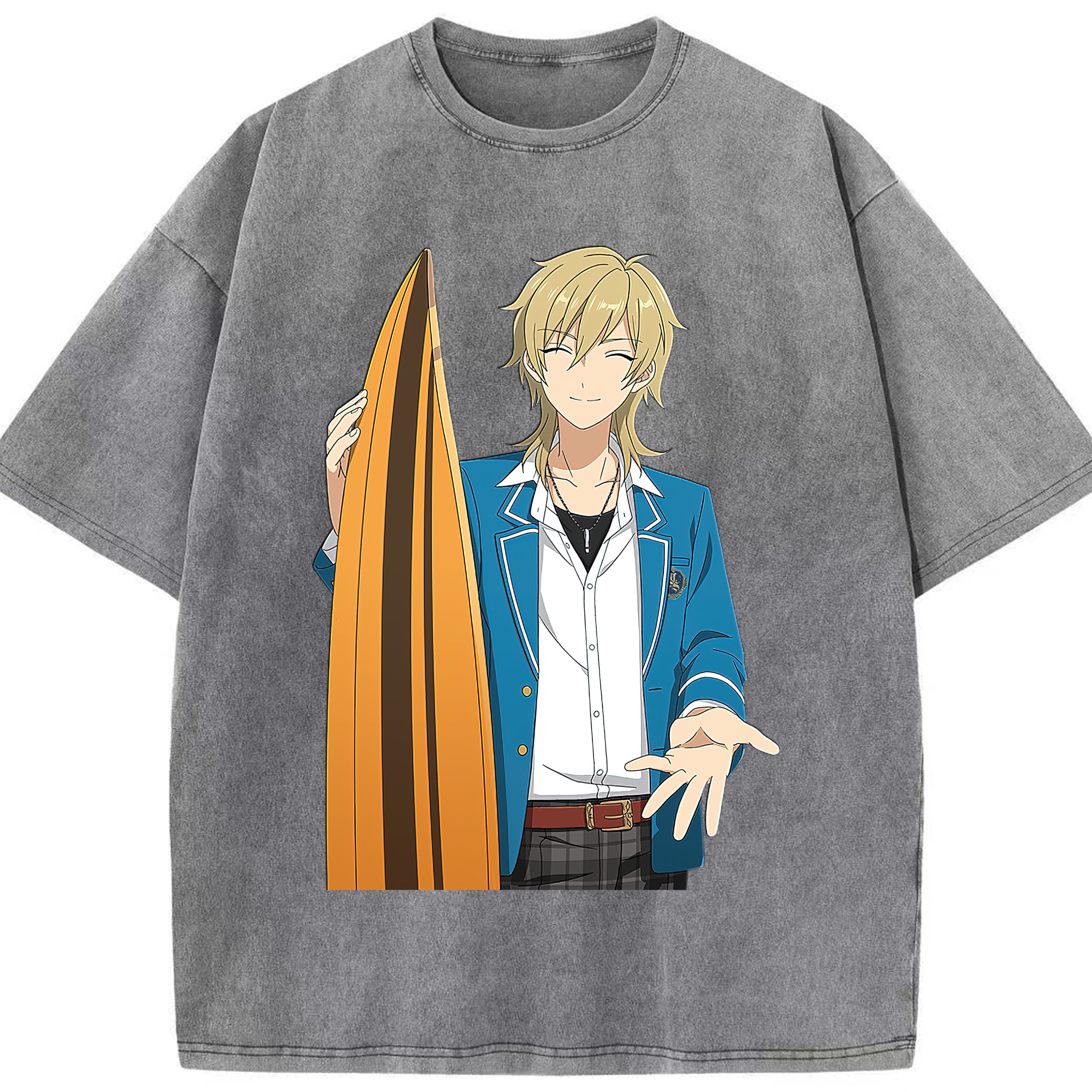 （画像用） あんさんぶるスターズ! Ensemble Stars 綿100% ヴィンテージ風 半袖Tシャツ（フロントプリント）