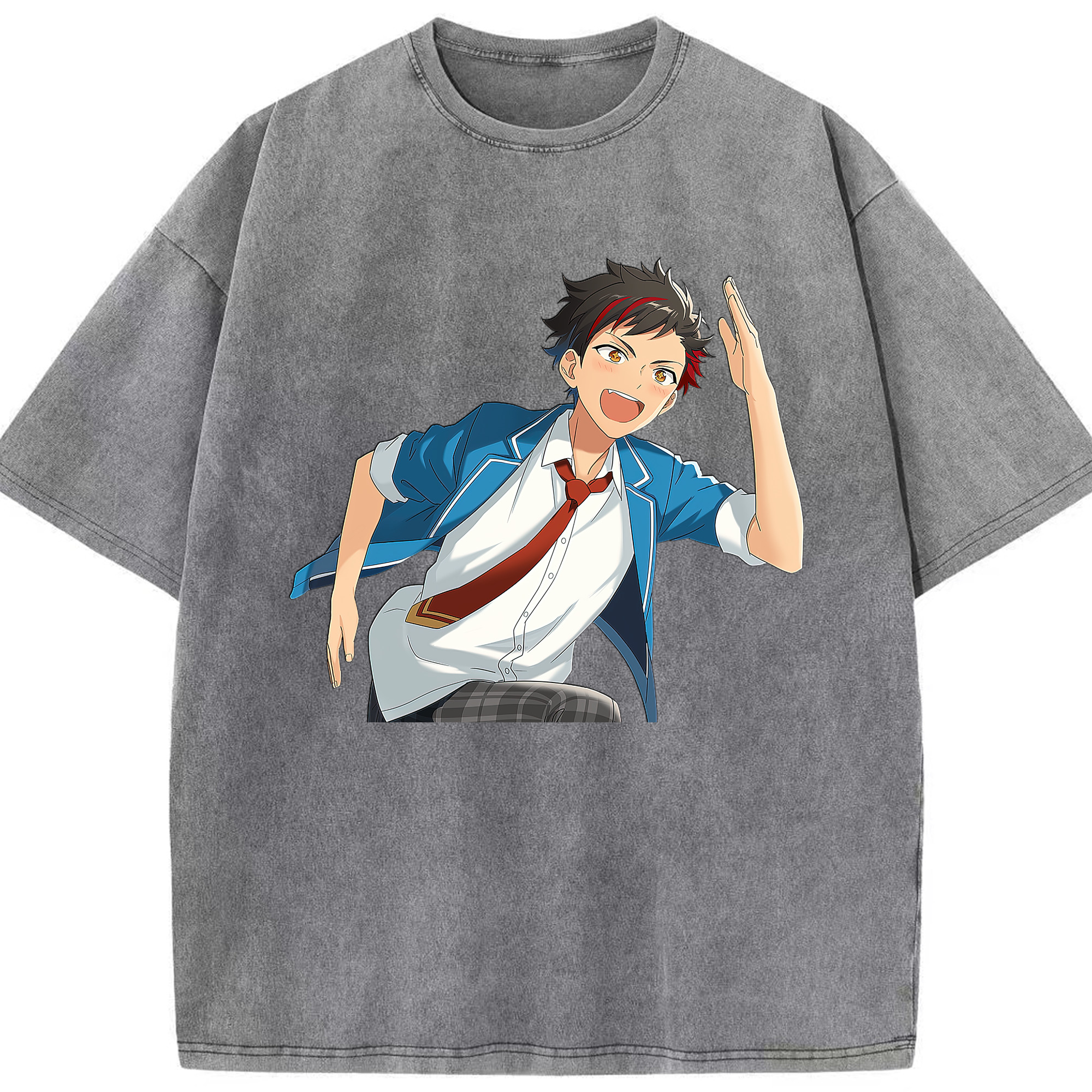 （画像用） あんさんぶるスターズ! Ensemble Stars 綿100% ヴィンテージ風 半袖Tシャツ（フロントプリント）