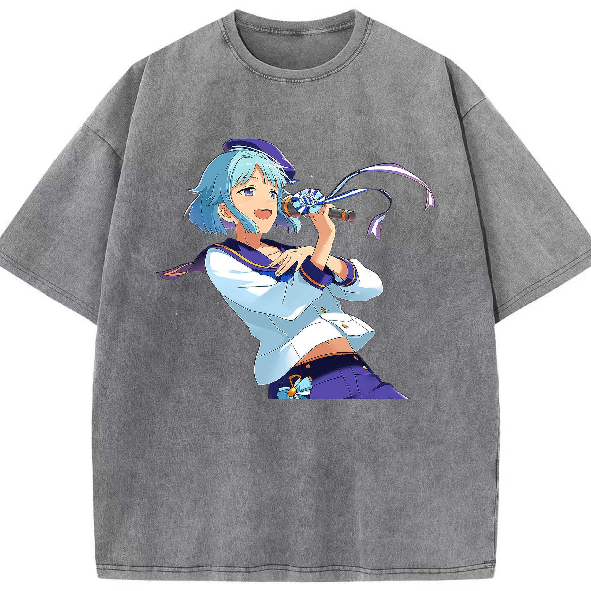 （画像用） あんさんぶるスターズ! Ensemble Stars 綿100% ヴィンテージ風 半袖Tシャツ（フロントプリント）