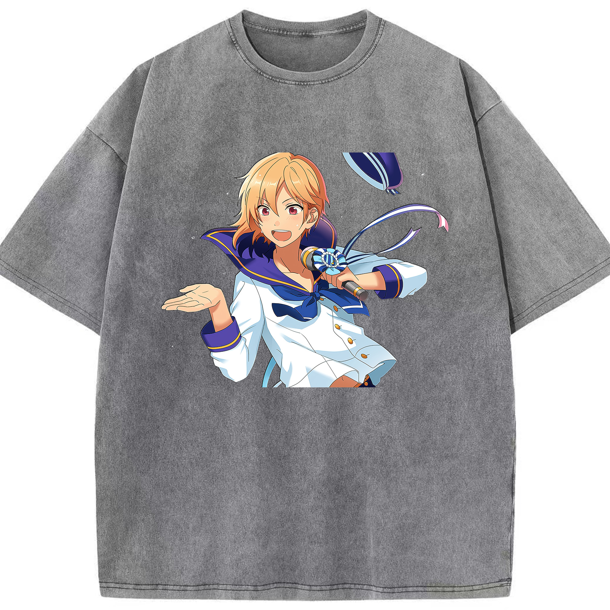 （画像用） あんさんぶるスターズ! Ensemble Stars 綿100% ヴィンテージ風 半袖Tシャツ（フロントプリント）