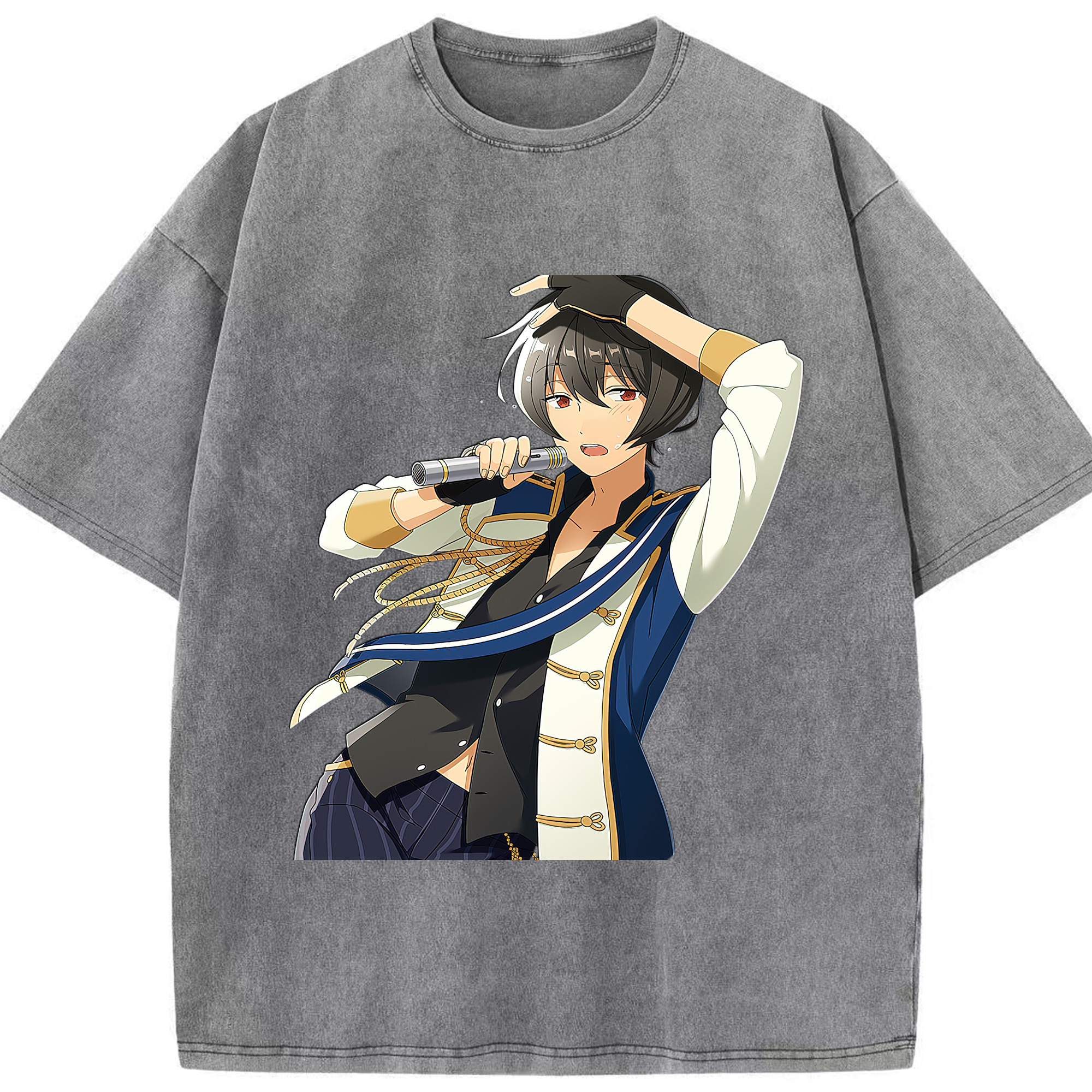 （画像用） あんさんぶるスターズ! Ensemble Stars 綿100% ヴィンテージ風 半袖Tシャツ（フロントプリント）