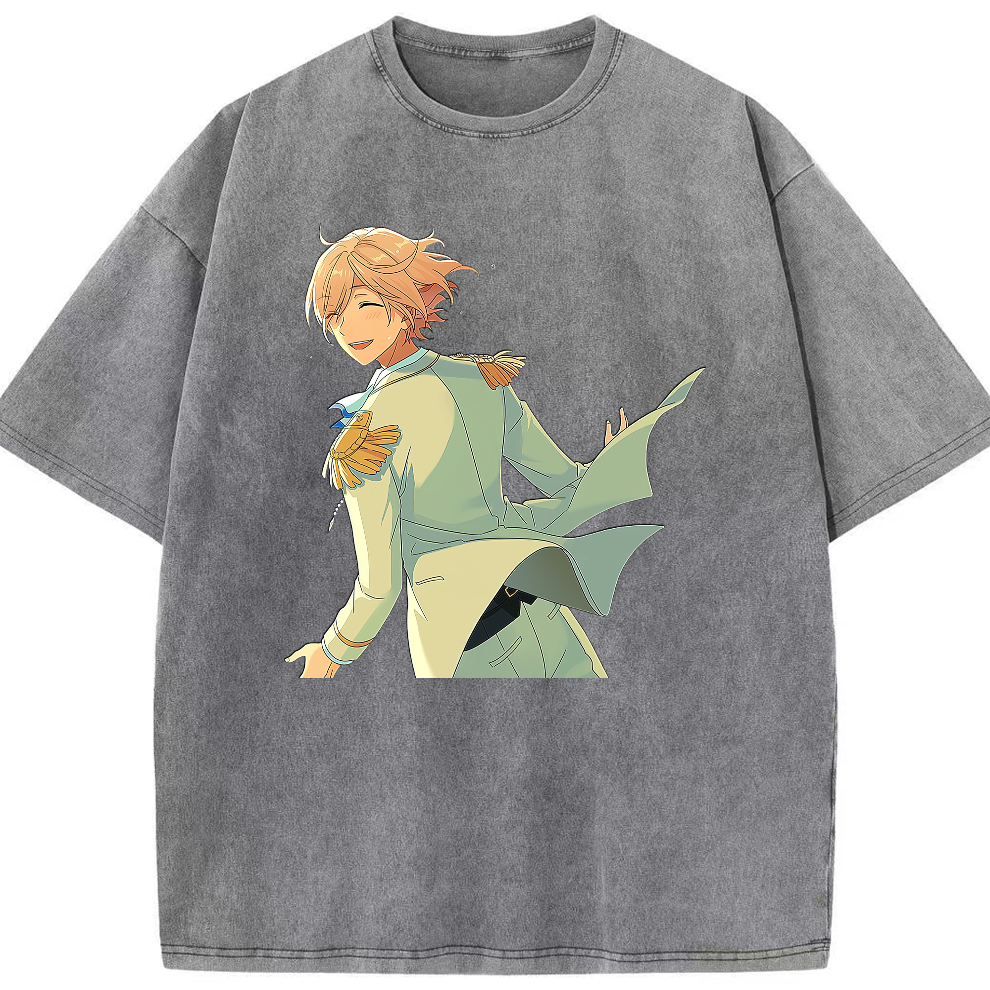 （画像用） あんさんぶるスターズ! Ensemble Stars 綿100% ヴィンテージ風 半袖Tシャツ（フロントプリント）