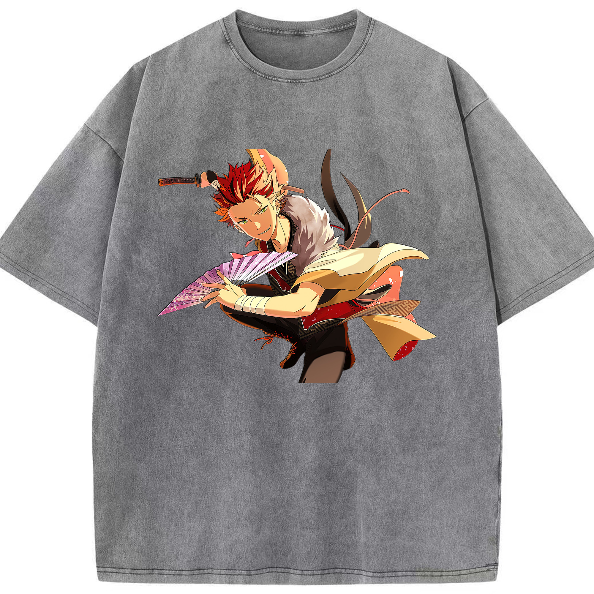 （画像用） あんさんぶるスターズ! Ensemble Stars 綿100% ヴィンテージ風 半袖Tシャツ（フロントプリント）