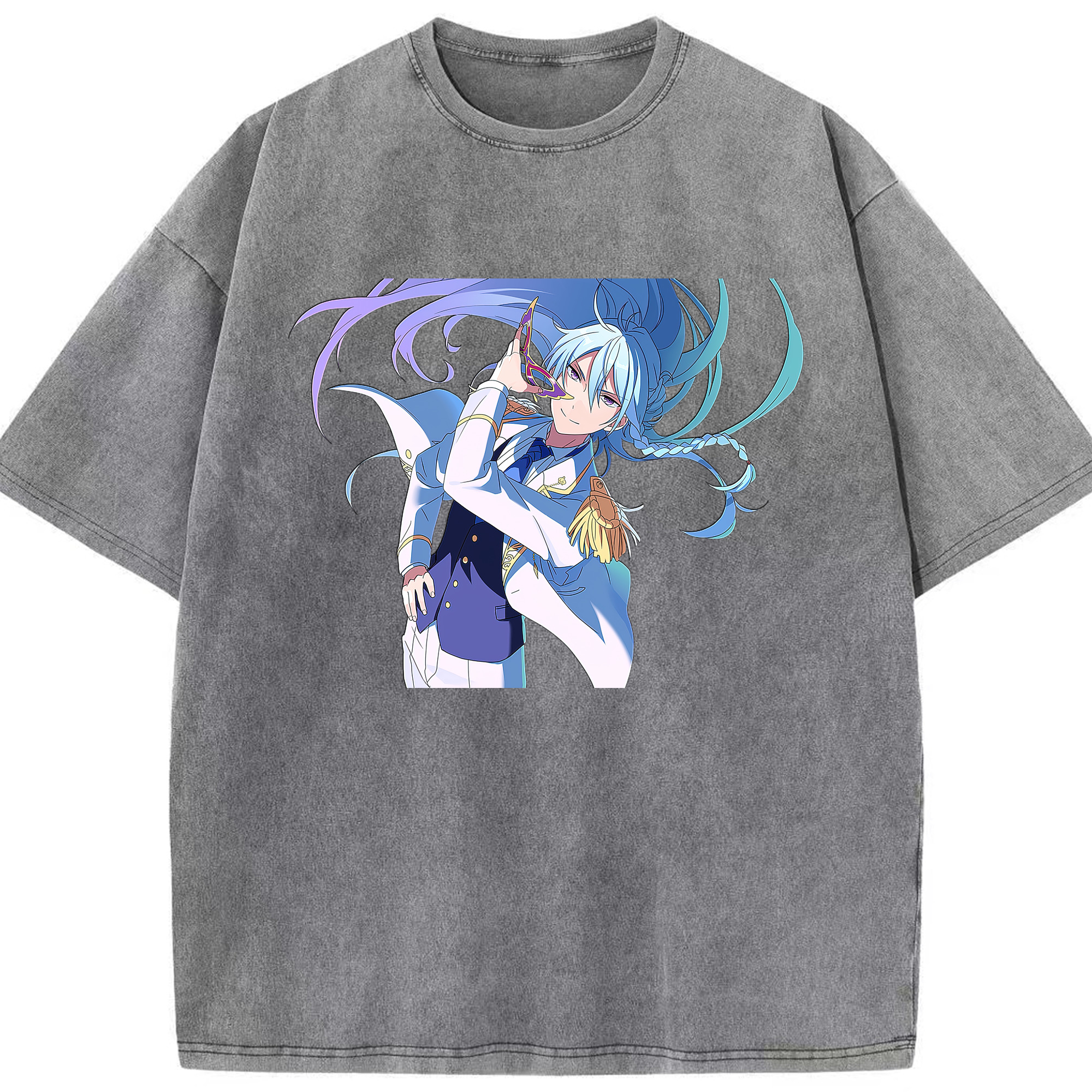 （画像用） あんさんぶるスターズ! Ensemble Stars 綿100% ヴィンテージ風 半袖Tシャツ（フロントプリント）