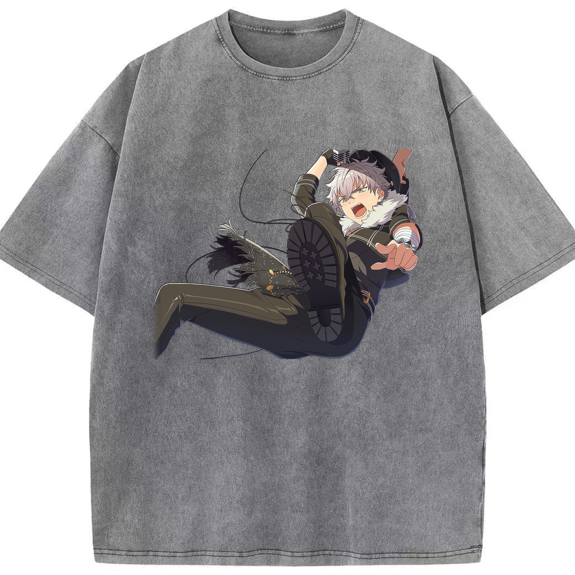 （画像用） あんさんぶるスターズ! Ensemble Stars 綿100% ヴィンテージ風 半袖Tシャツ（フロントプリント）