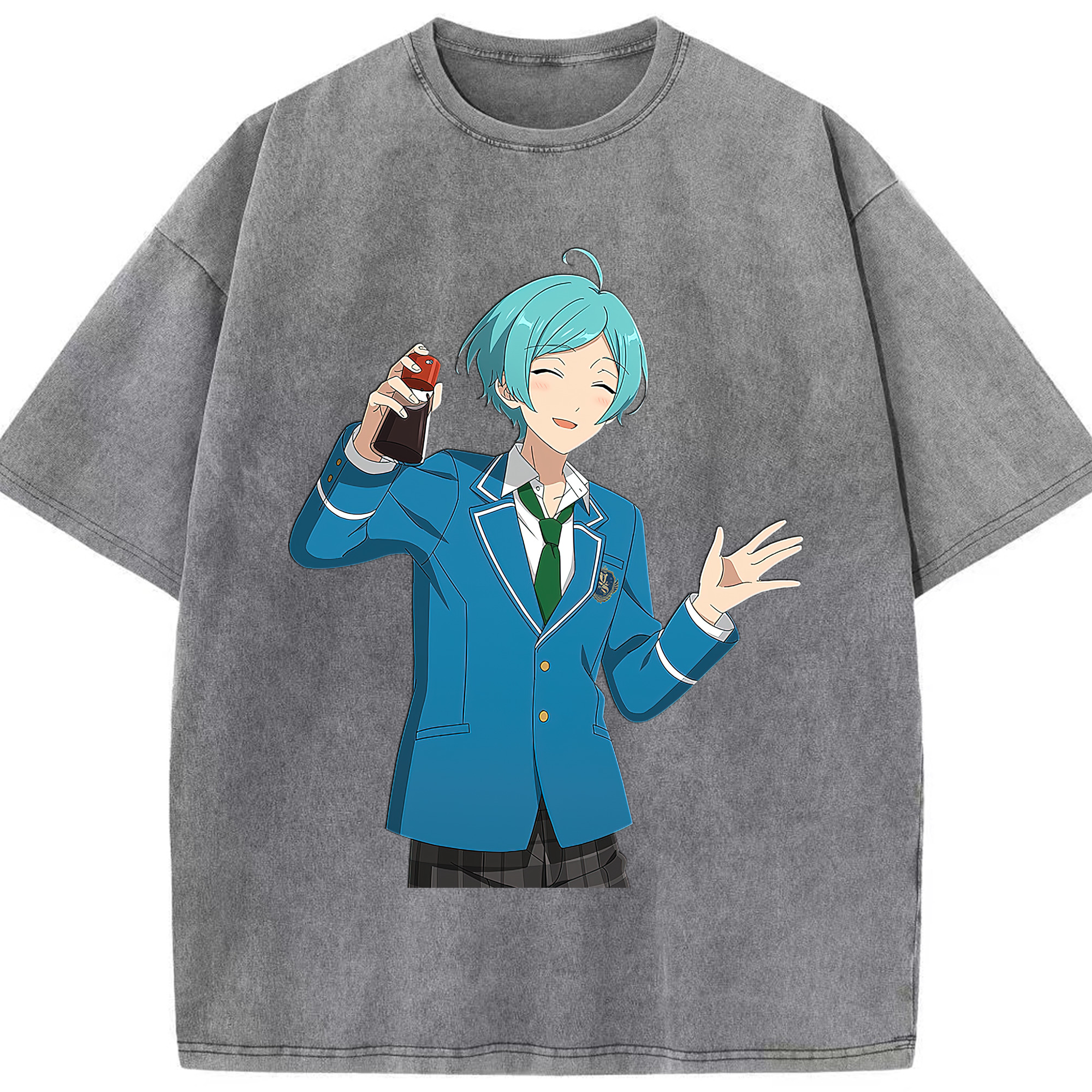 （画像用） あんさんぶるスターズ! Ensemble Stars 綿100% ヴィンテージ風 半袖Tシャツ（フロントプリント）