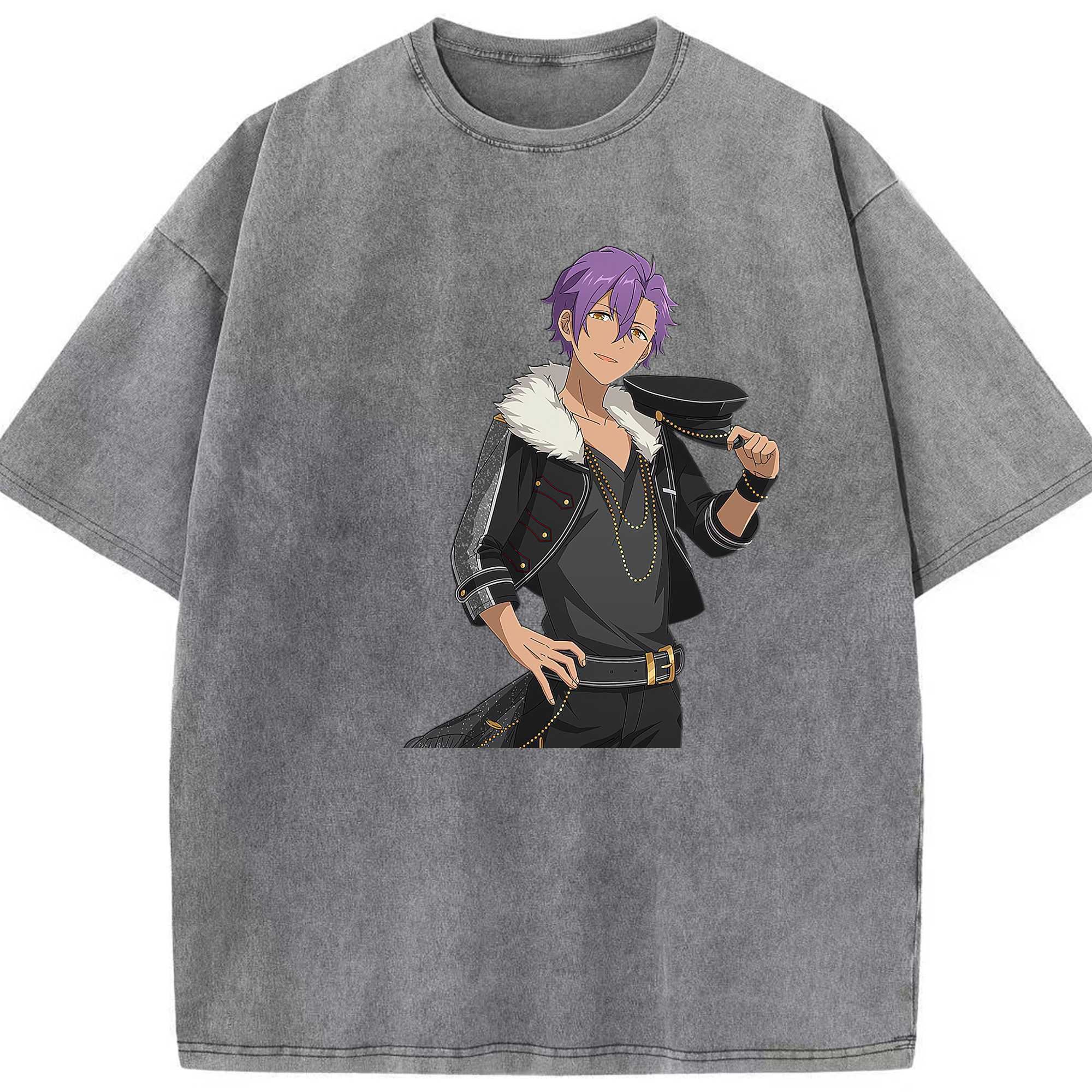 （画像用） あんさんぶるスターズ! Ensemble Stars 綿100% ヴィンテージ風 半袖Tシャツ（フロントプリント）
