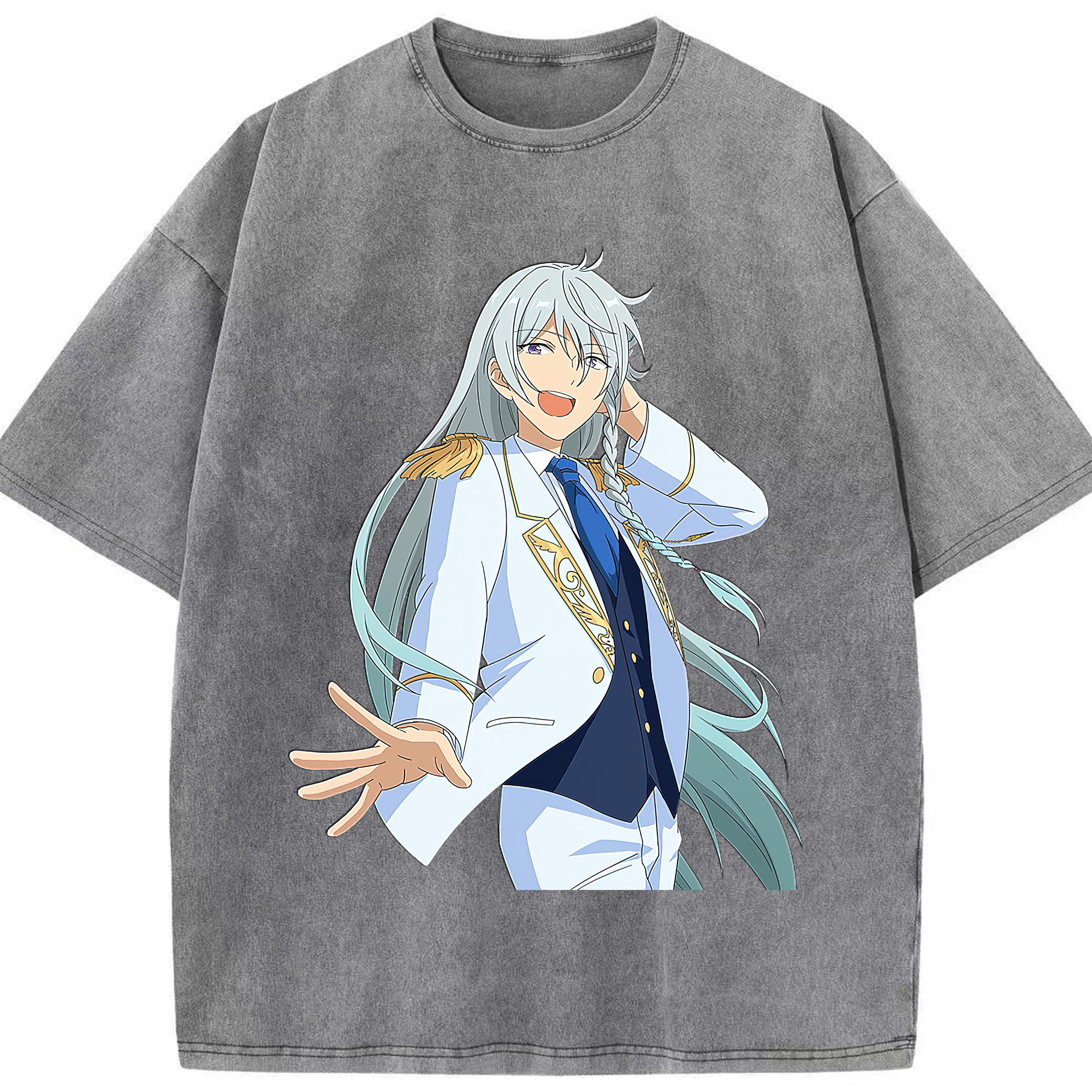 （画像用） あんさんぶるスターズ! Ensemble Stars 綿100% ヴィンテージ風 半袖Tシャツ（フロントプリント）