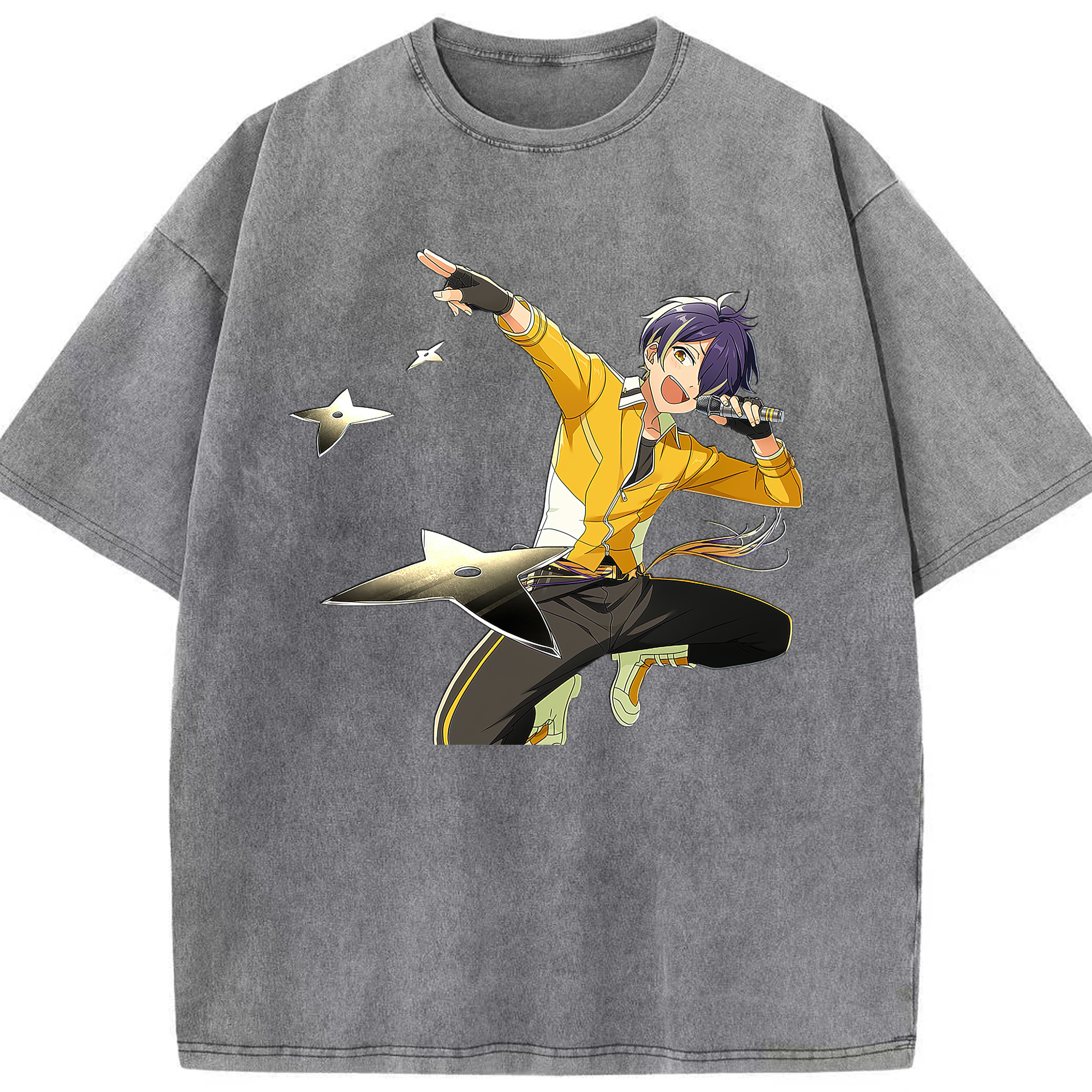 （画像用） あんさんぶるスターズ! Ensemble Stars 綿100% ヴィンテージ風 半袖Tシャツ（フロントプリント）