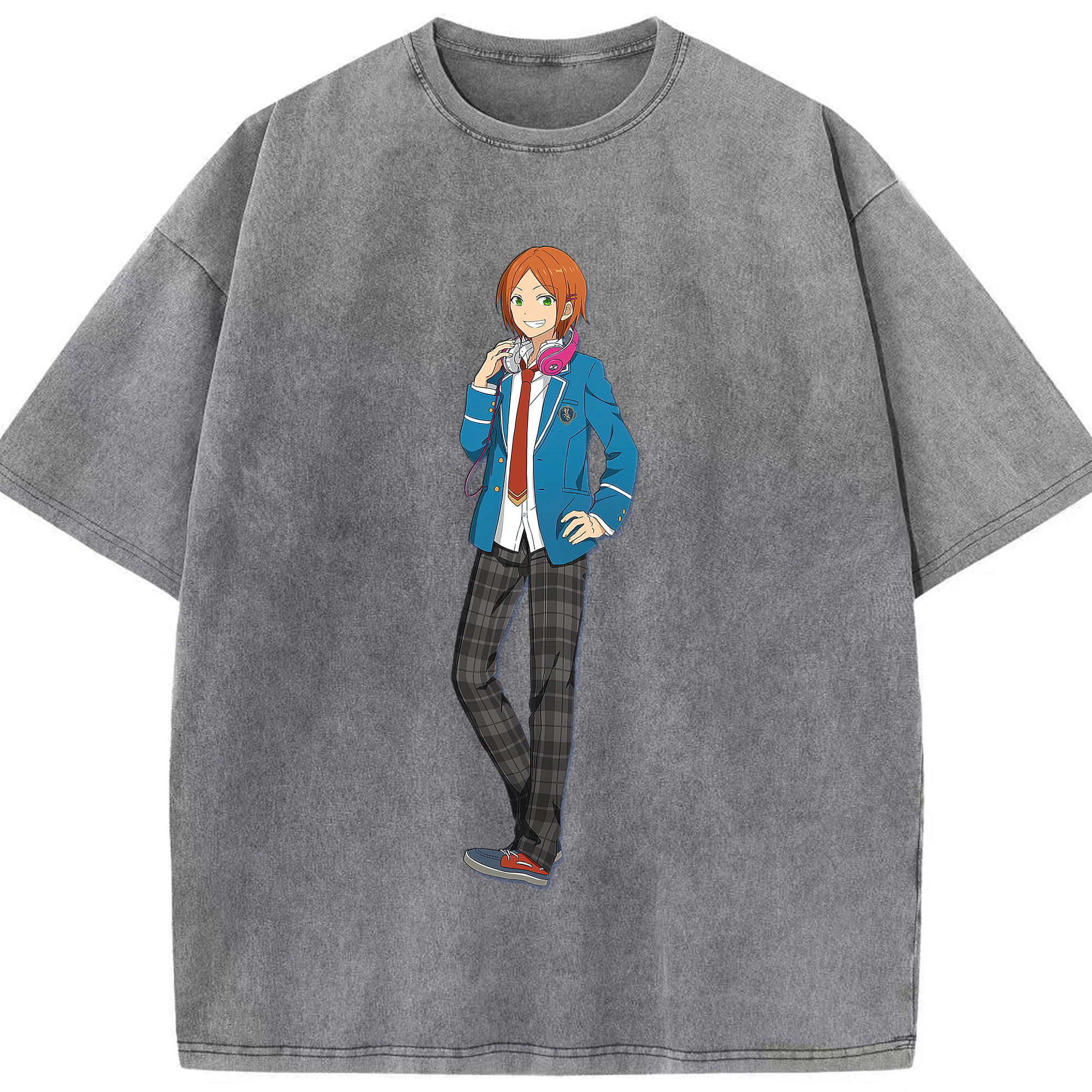 （画像用） あんさんぶるスターズ! Ensemble Stars 綿100% ヴィンテージ風 半袖Tシャツ（フロントプリント）