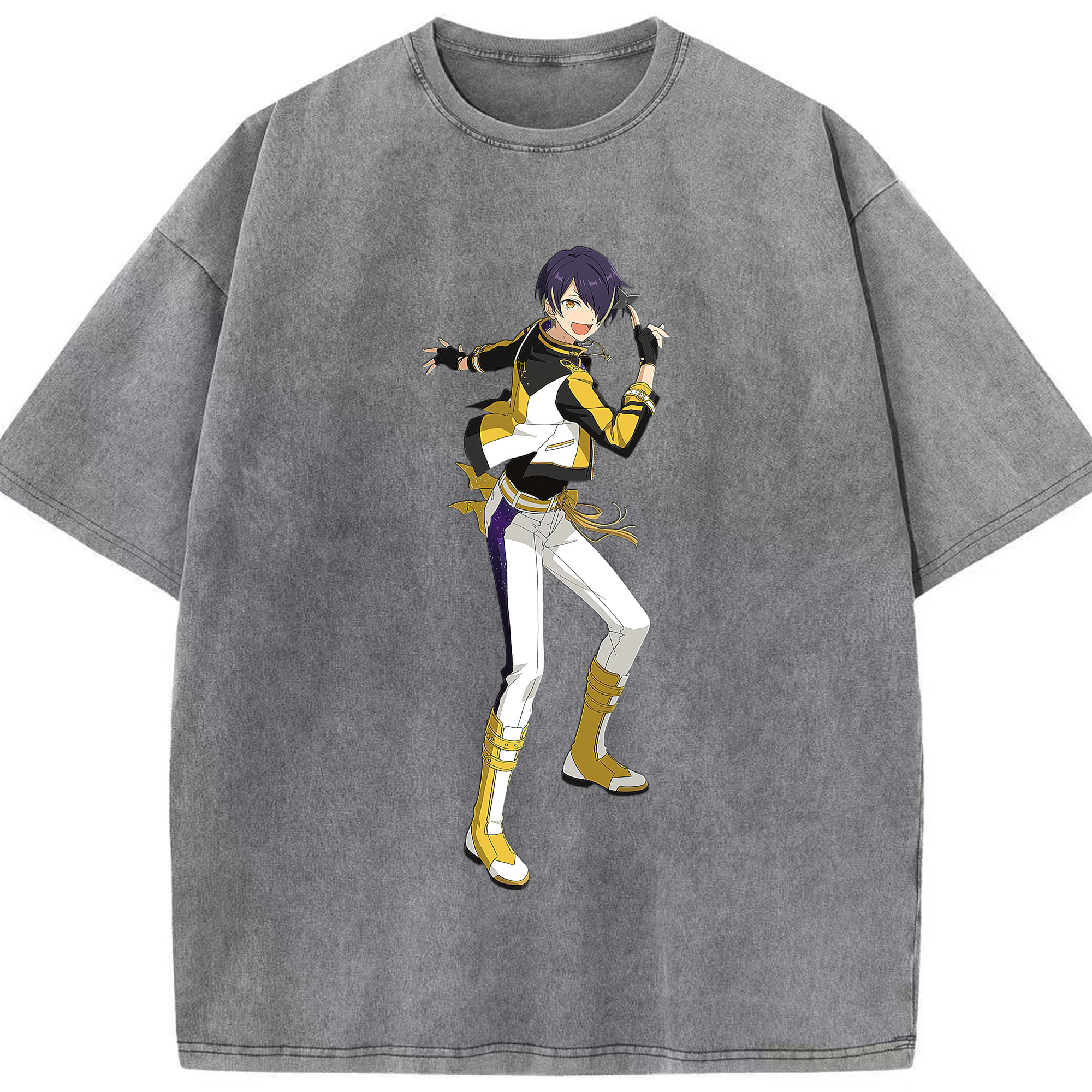 （画像用） あんさんぶるスターズ! Ensemble Stars 綿100% ヴィンテージ風 半袖Tシャツ（フロントプリント）