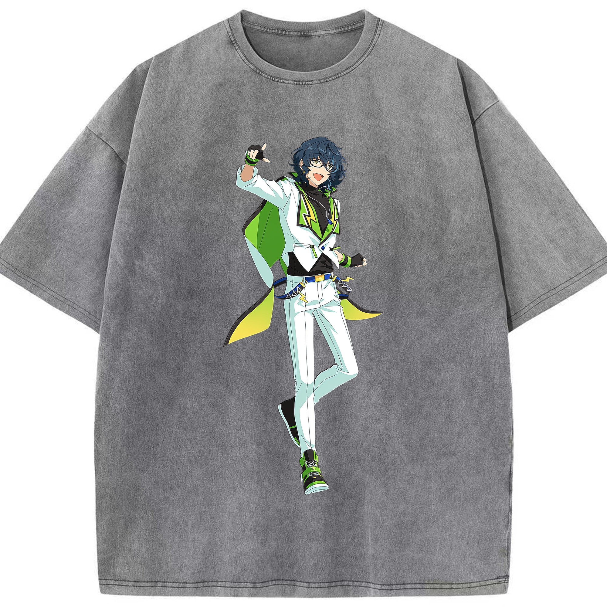 （画像用） あんさんぶるスターズ! Ensemble Stars 綿100% ヴィンテージ風 半袖Tシャツ（フロントプリント）
