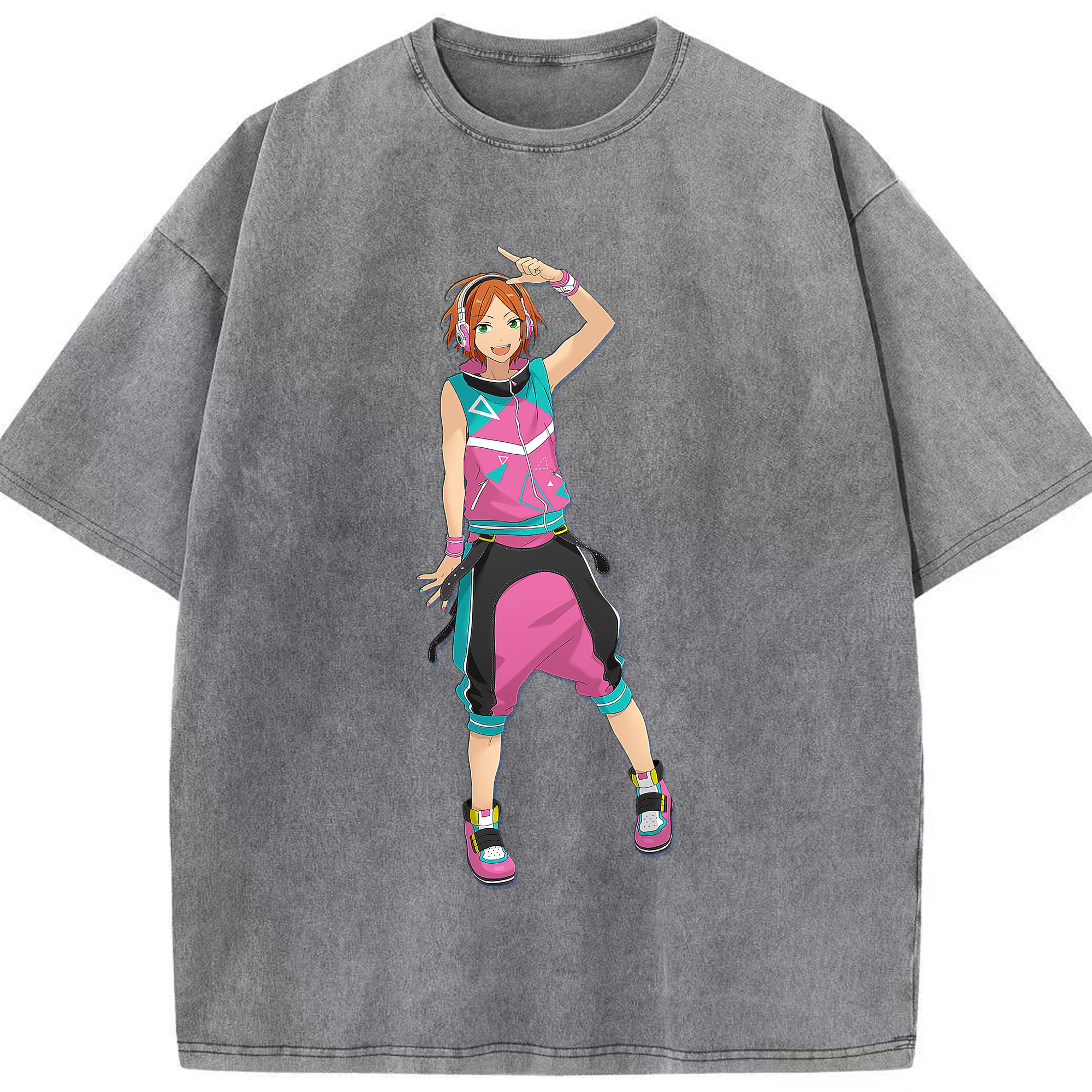 （画像用） あんさんぶるスターズ! Ensemble Stars 綿100% ヴィンテージ風 半袖Tシャツ（フロントプリント）