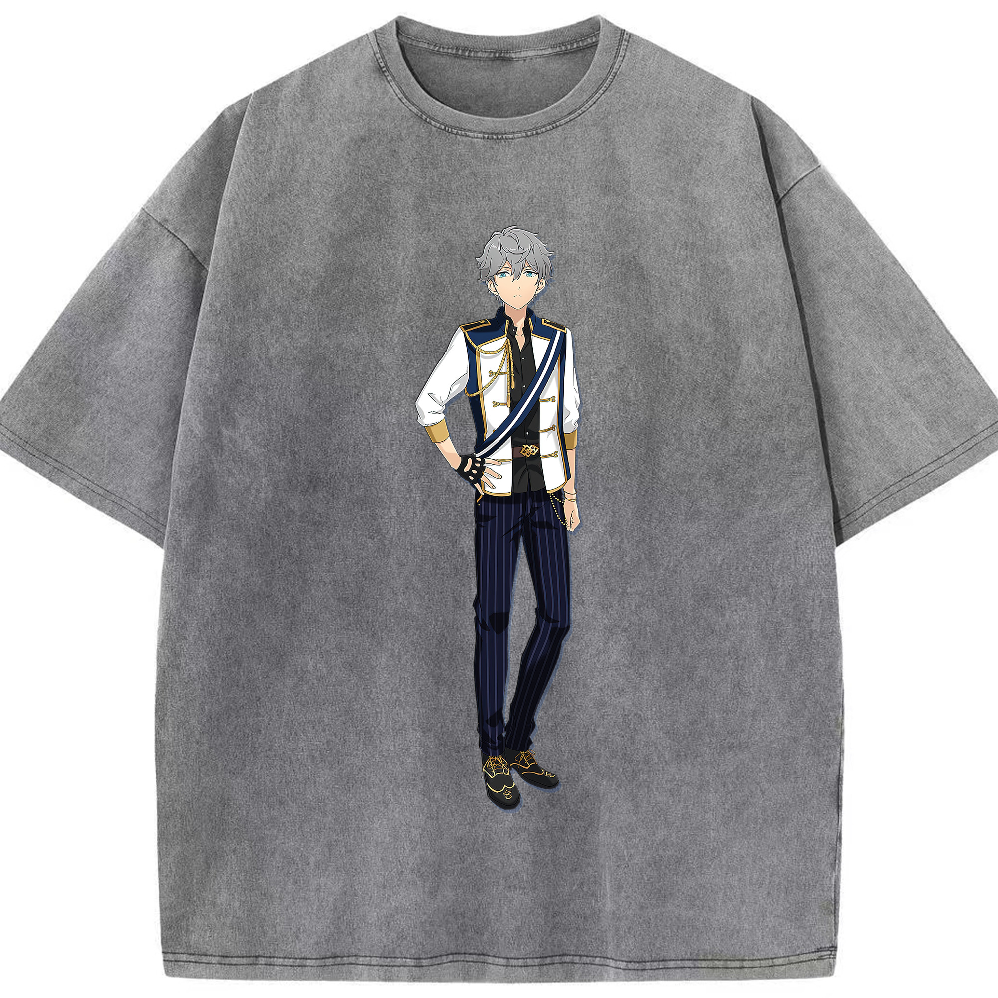 （画像用） あんさんぶるスターズ! Ensemble Stars 綿100% ヴィンテージ風 半袖Tシャツ（フロントプリント）