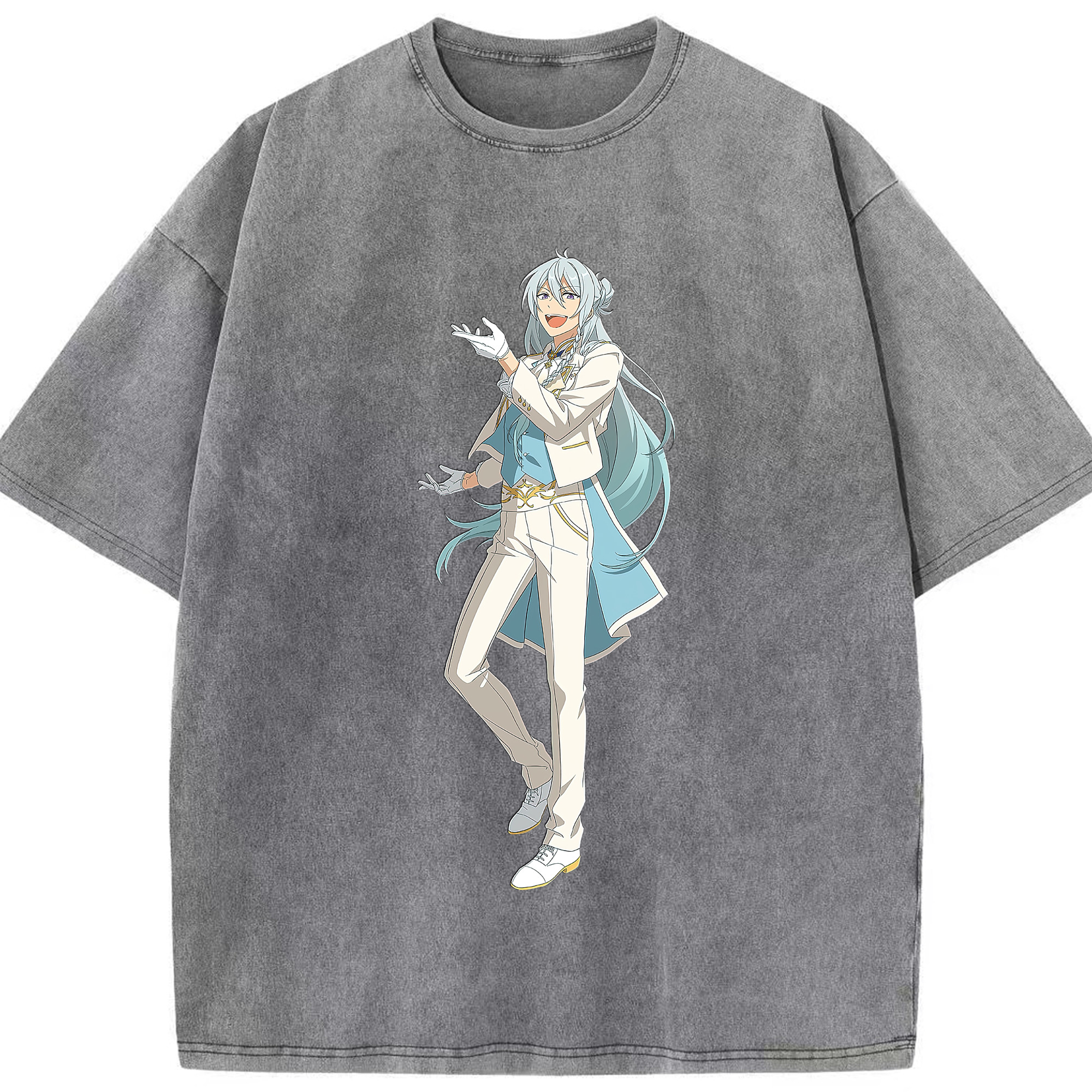 （画像用） あんさんぶるスターズ! Ensemble Stars 綿100% ヴィンテージ風 半袖Tシャツ（フロントプリント）