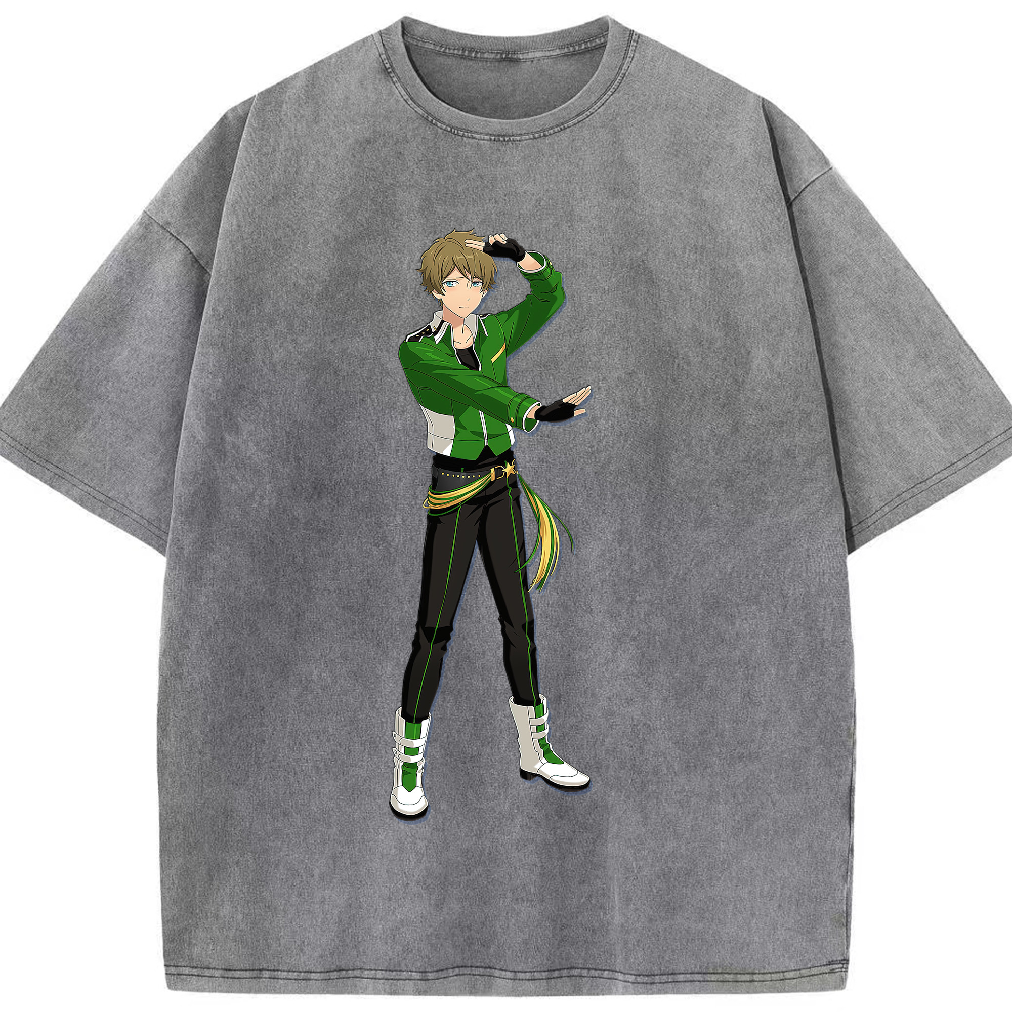 （画像用） あんさんぶるスターズ! Ensemble Stars 綿100% ヴィンテージ風 半袖Tシャツ（フロントプリント）