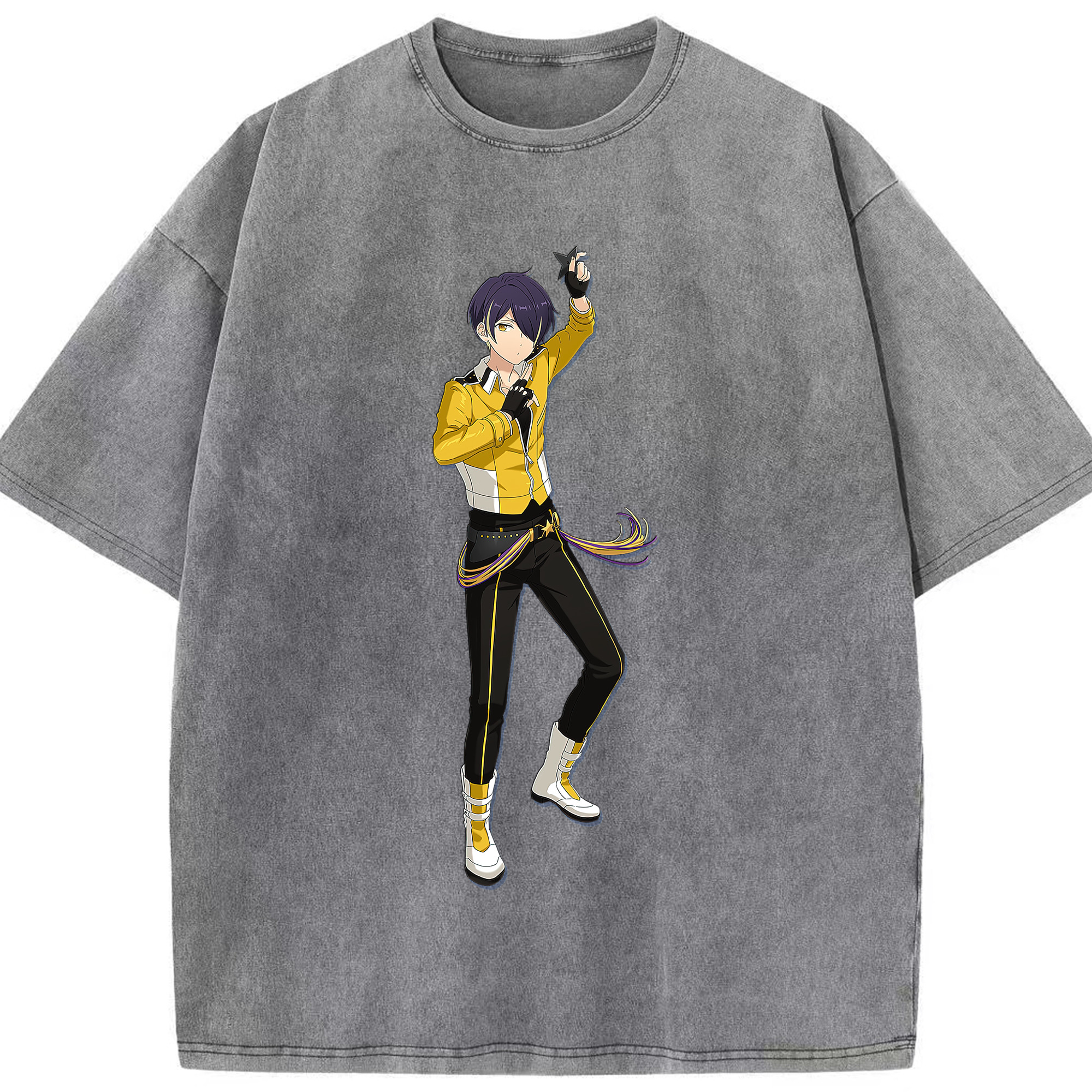 （画像用） あんさんぶるスターズ! Ensemble Stars 綿100% ヴィンテージ風 半袖Tシャツ（フロントプリント）