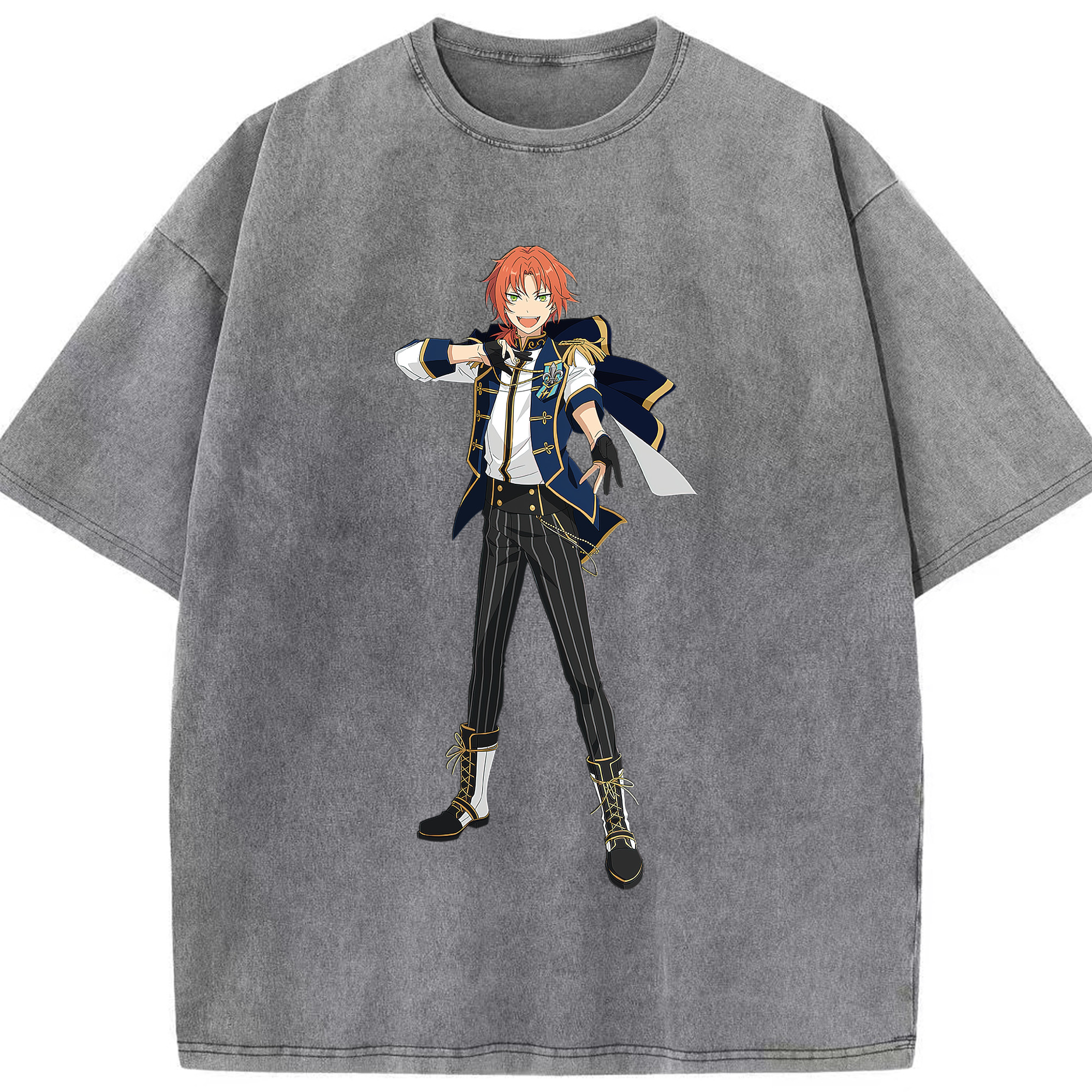 （画像用） あんさんぶるスターズ! Ensemble Stars 綿100% ヴィンテージ風 半袖Tシャツ（フロントプリント）