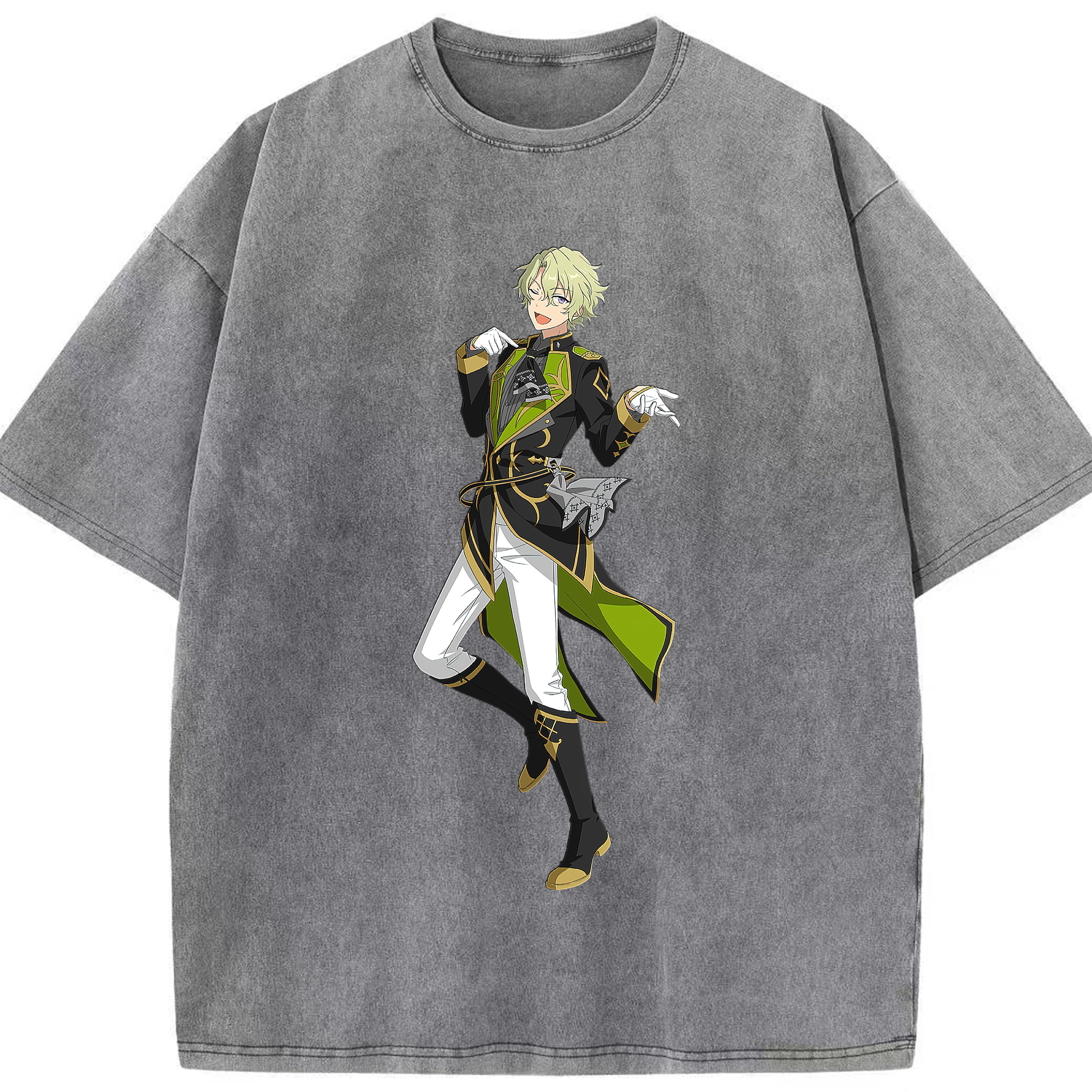 （画像用） あんさんぶるスターズ! Ensemble Stars 綿100% ヴィンテージ風 半袖Tシャツ（フロントプリント）