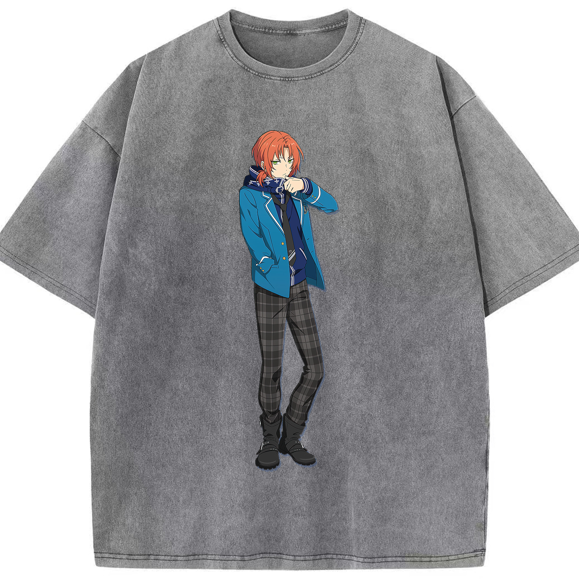 （画像用） あんさんぶるスターズ! Ensemble Stars 綿100% ヴィンテージ風 半袖Tシャツ（フロントプリント）