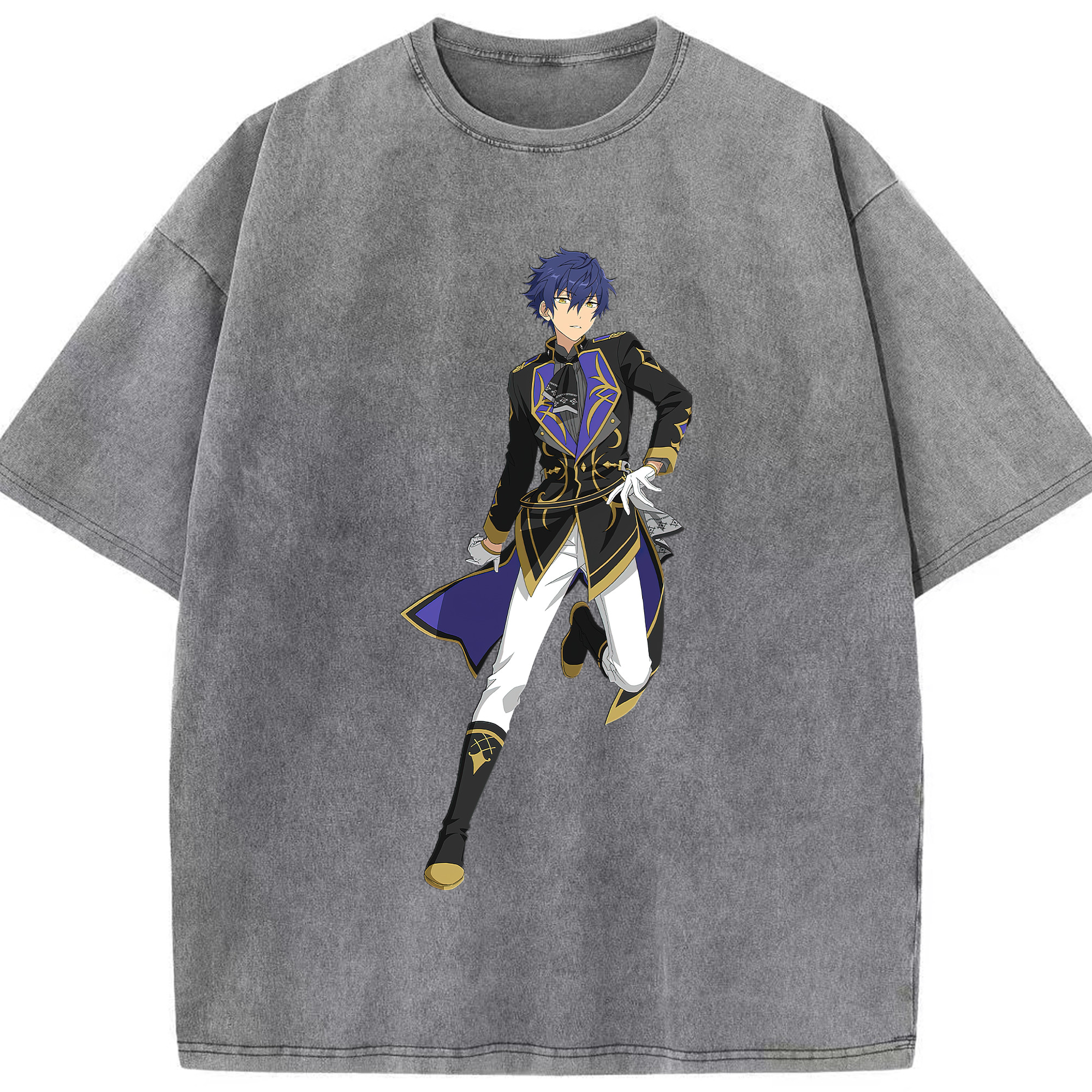 （画像用） あんさんぶるスターズ! Ensemble Stars 綿100% ヴィンテージ風 半袖Tシャツ（フロントプリント）