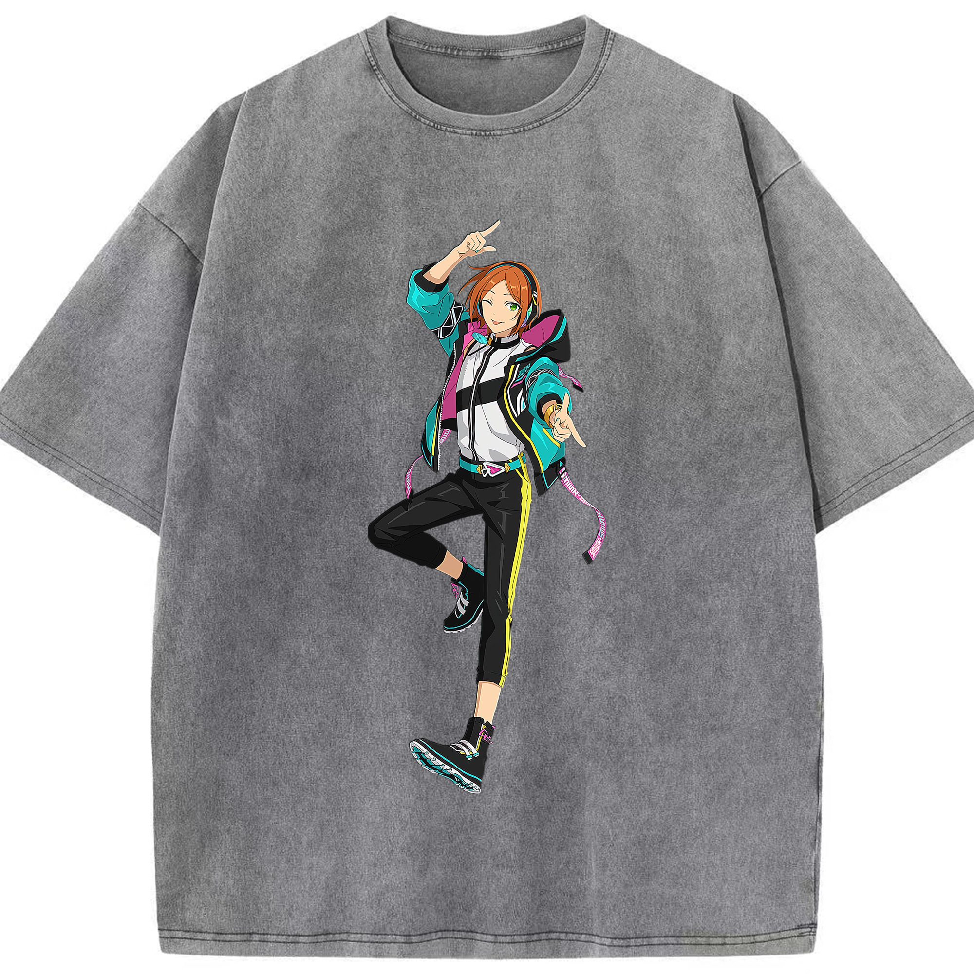 （画像用） あんさんぶるスターズ! Ensemble Stars 綿100% ヴィンテージ風 半袖Tシャツ（フロントプリント）