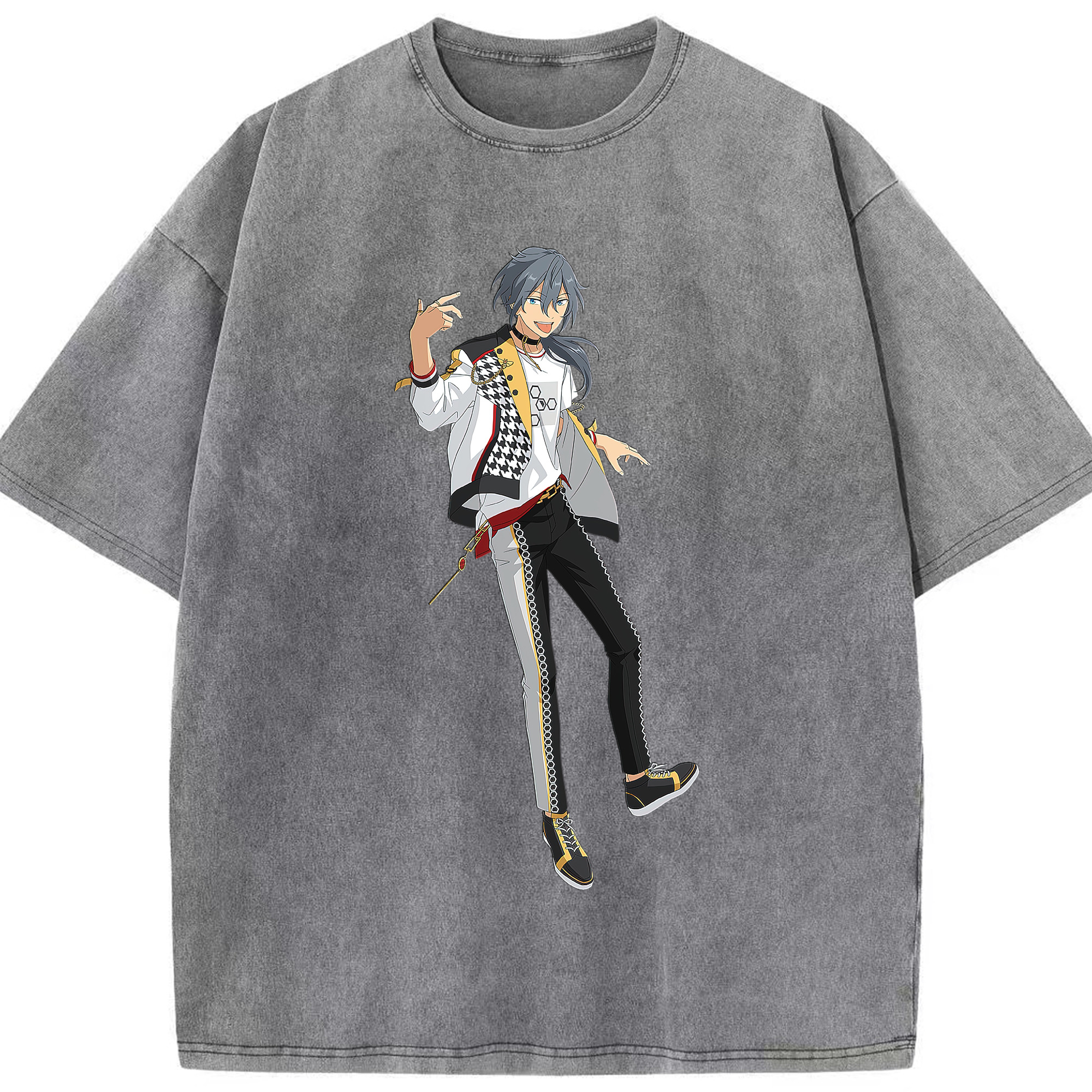 （画像用） あんさんぶるスターズ! Ensemble Stars 綿100% ヴィンテージ風 半袖Tシャツ（フロントプリント）