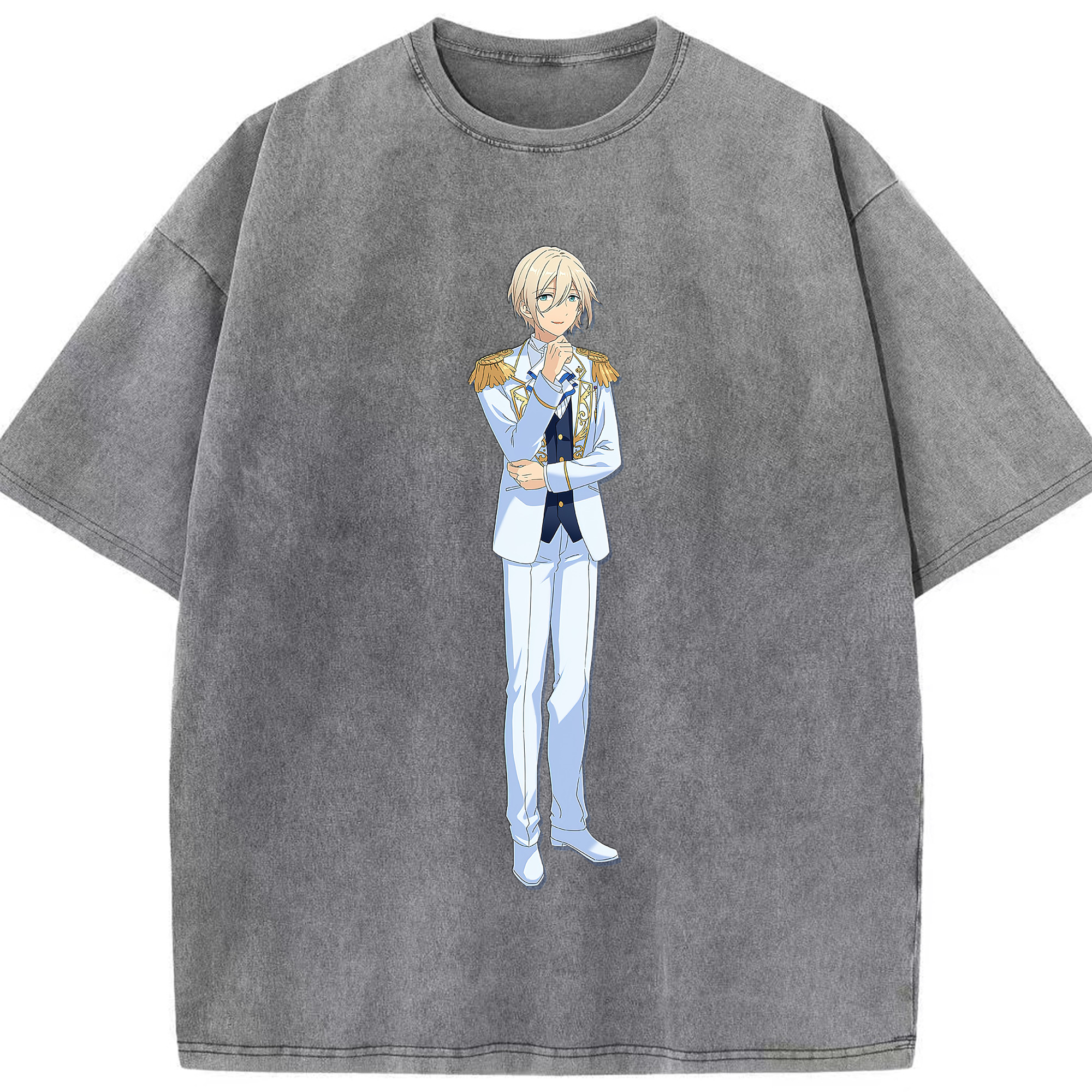 （画像用） あんさんぶるスターズ! Ensemble Stars 綿100% ヴィンテージ風 半袖Tシャツ（フロントプリント）