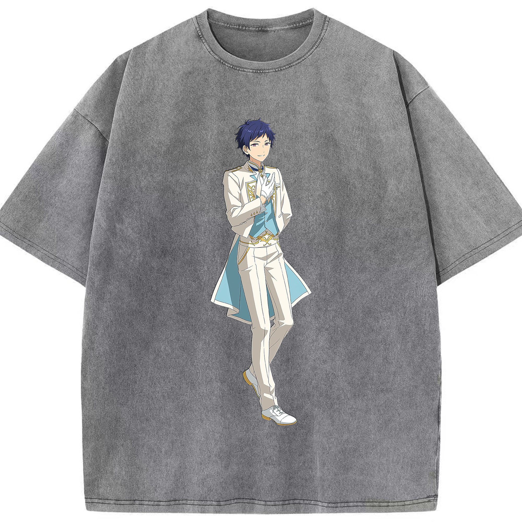 （画像用） あんさんぶるスターズ! Ensemble Stars 綿100% ヴィンテージ風 半袖Tシャツ（フロントプリント）