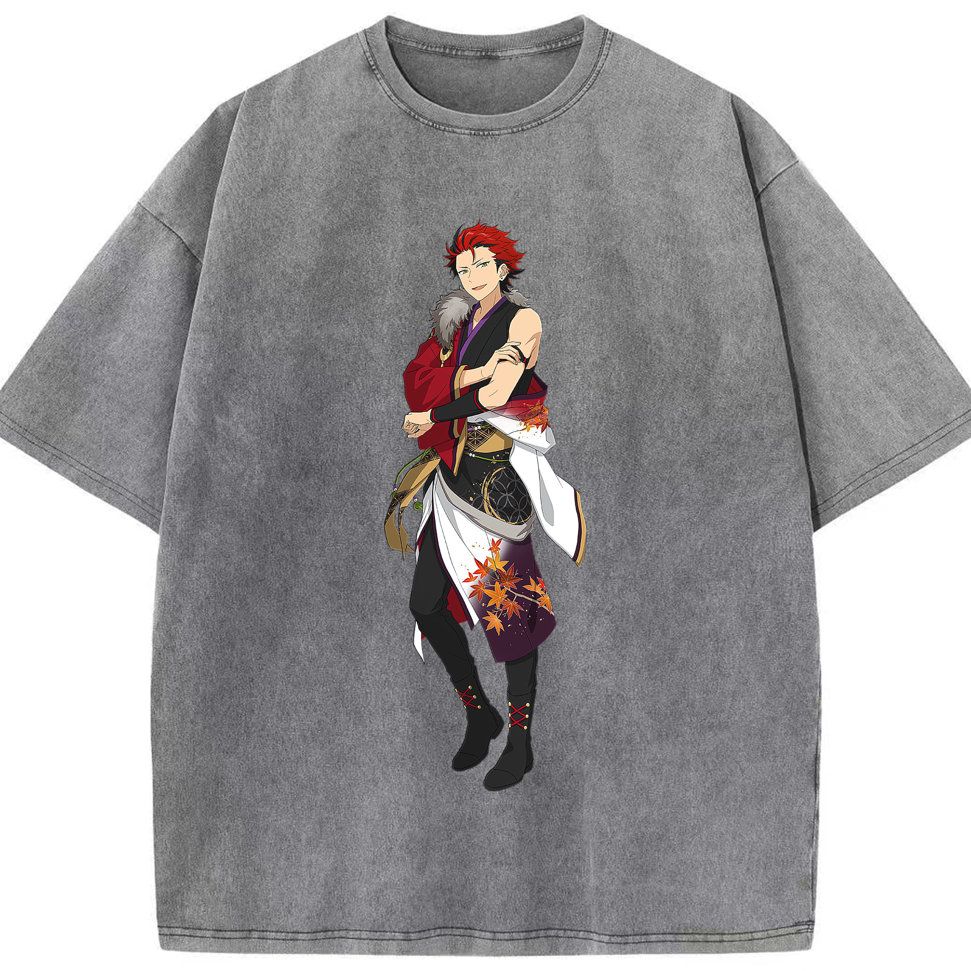 （画像用） あんさんぶるスターズ! Ensemble Stars 綿100% ヴィンテージ風 半袖Tシャツ（フロントプリント）