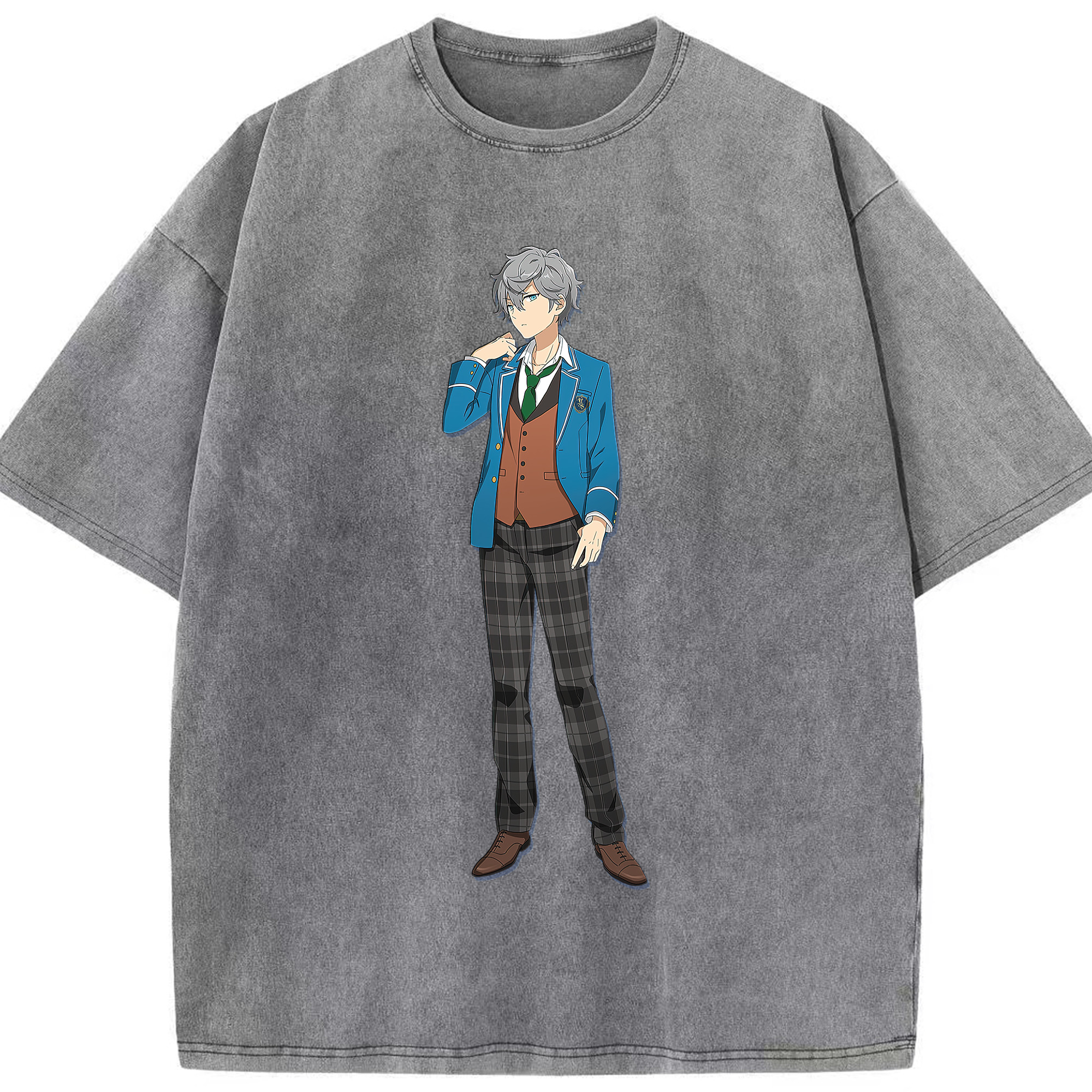 （画像用） あんさんぶるスターズ! Ensemble Stars 綿100% ヴィンテージ風 半袖Tシャツ（フロントプリント）