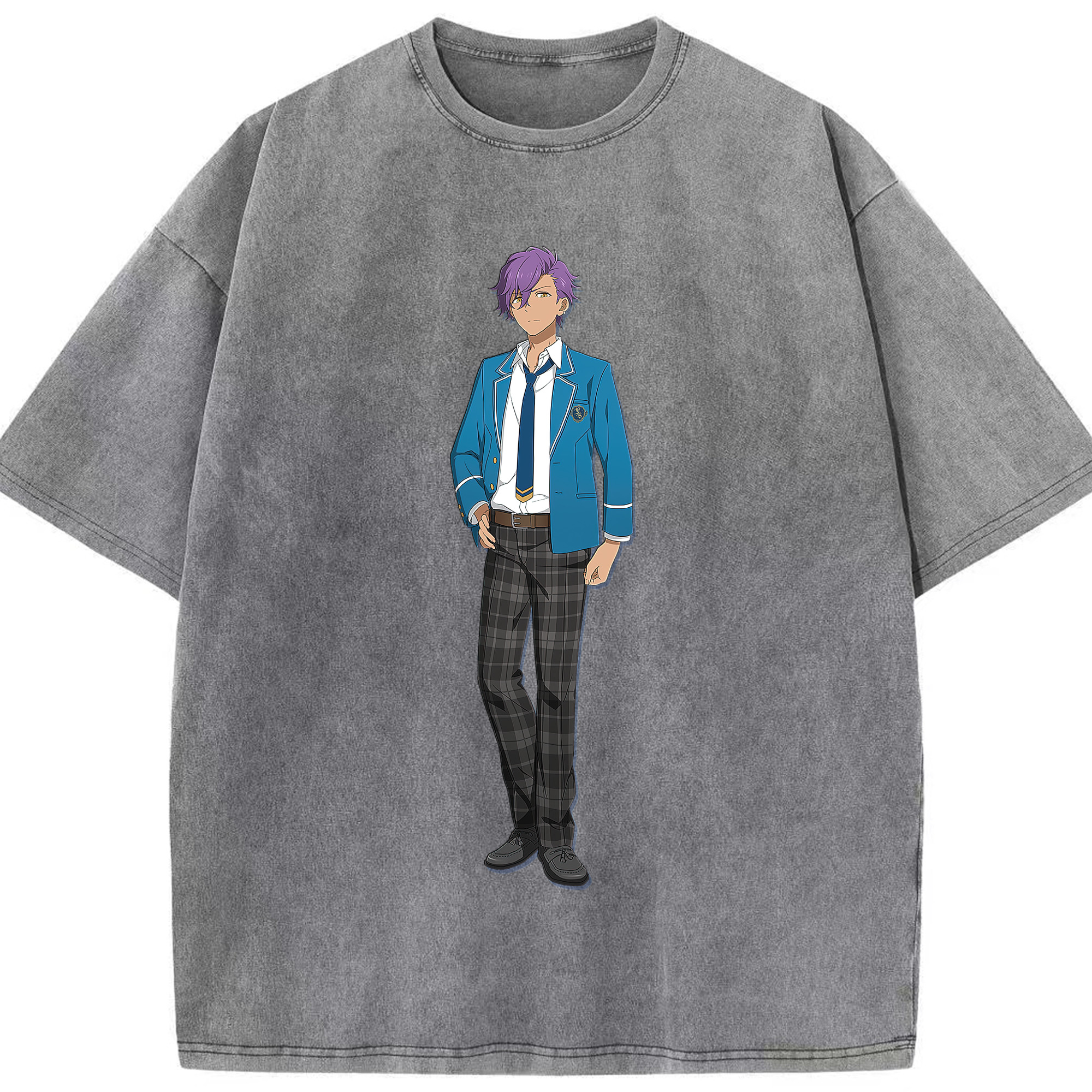 （画像用） あんさんぶるスターズ! Ensemble Stars 綿100% ヴィンテージ風 半袖Tシャツ（フロントプリント）