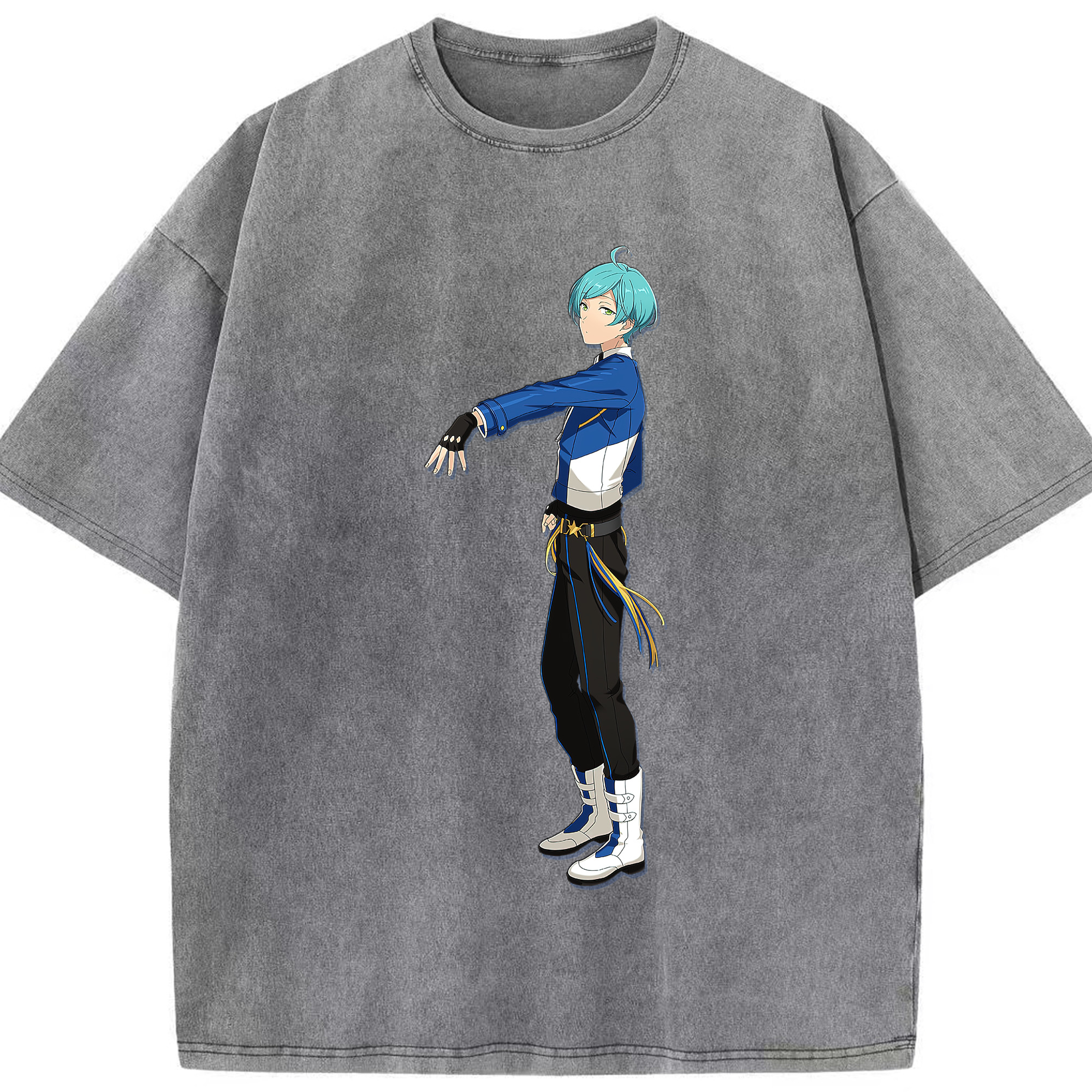 （画像用） あんさんぶるスターズ! Ensemble Stars 綿100% ヴィンテージ風 半袖Tシャツ（フロントプリント）
