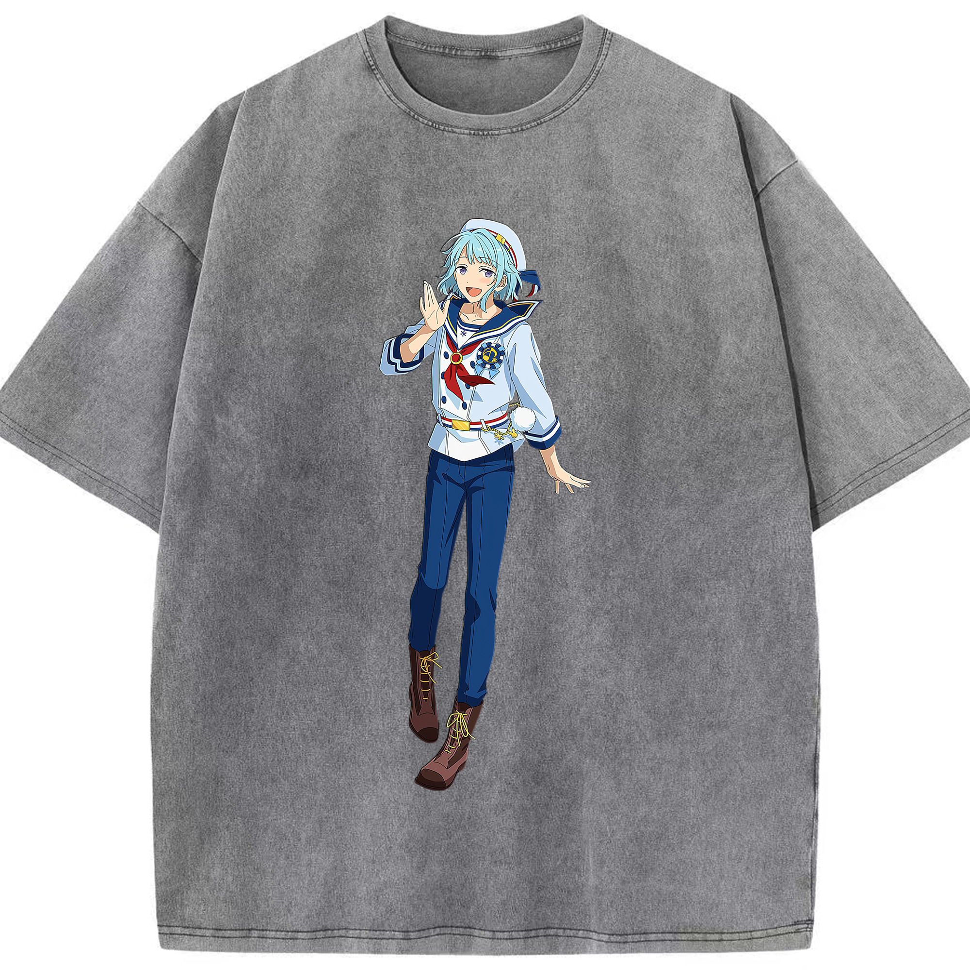 （画像用） あんさんぶるスターズ! Ensemble Stars 綿100% ヴィンテージ風 半袖Tシャツ（フロントプリント）