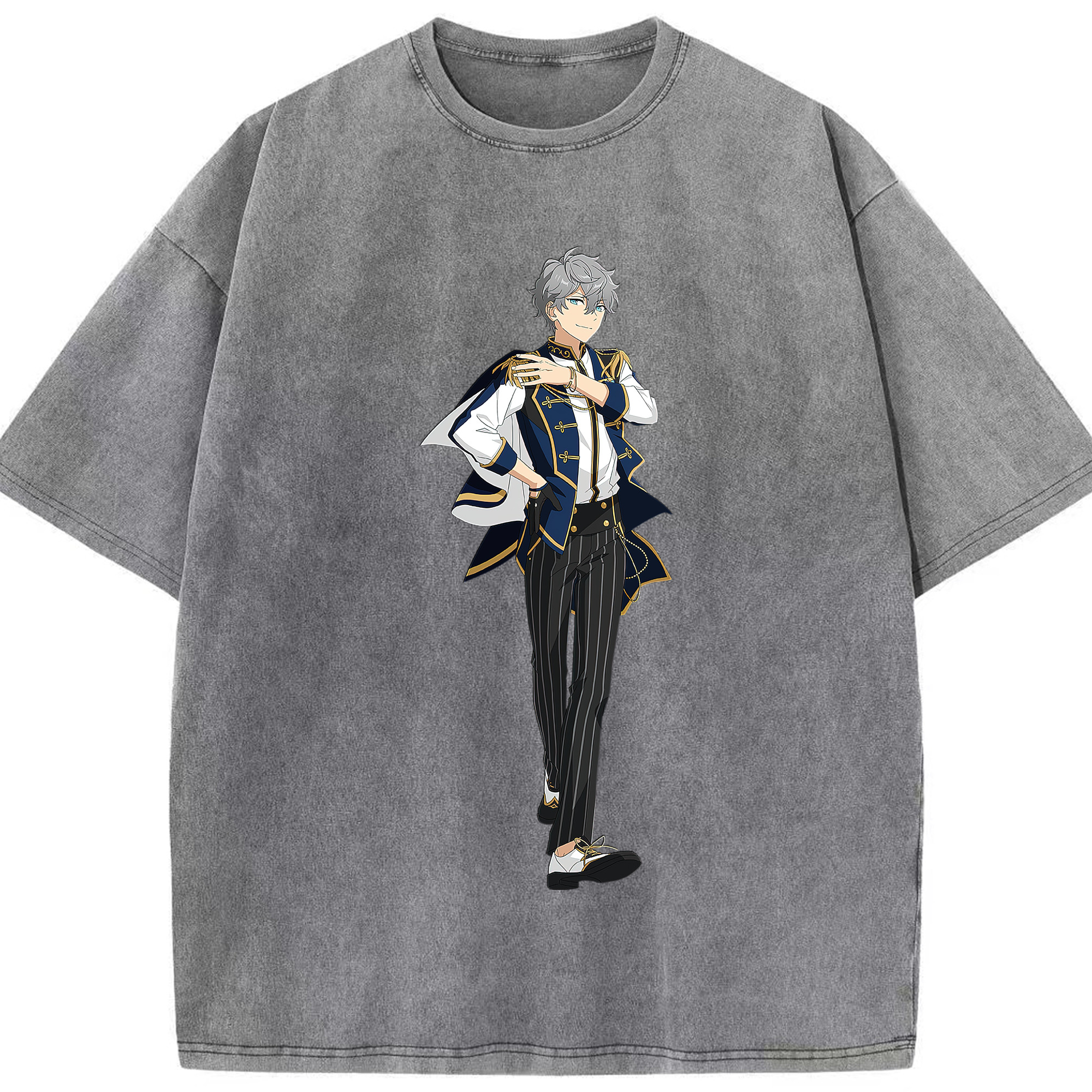 （画像用） あんさんぶるスターズ! Ensemble Stars 綿100% ヴィンテージ風 半袖Tシャツ（フロントプリント）
