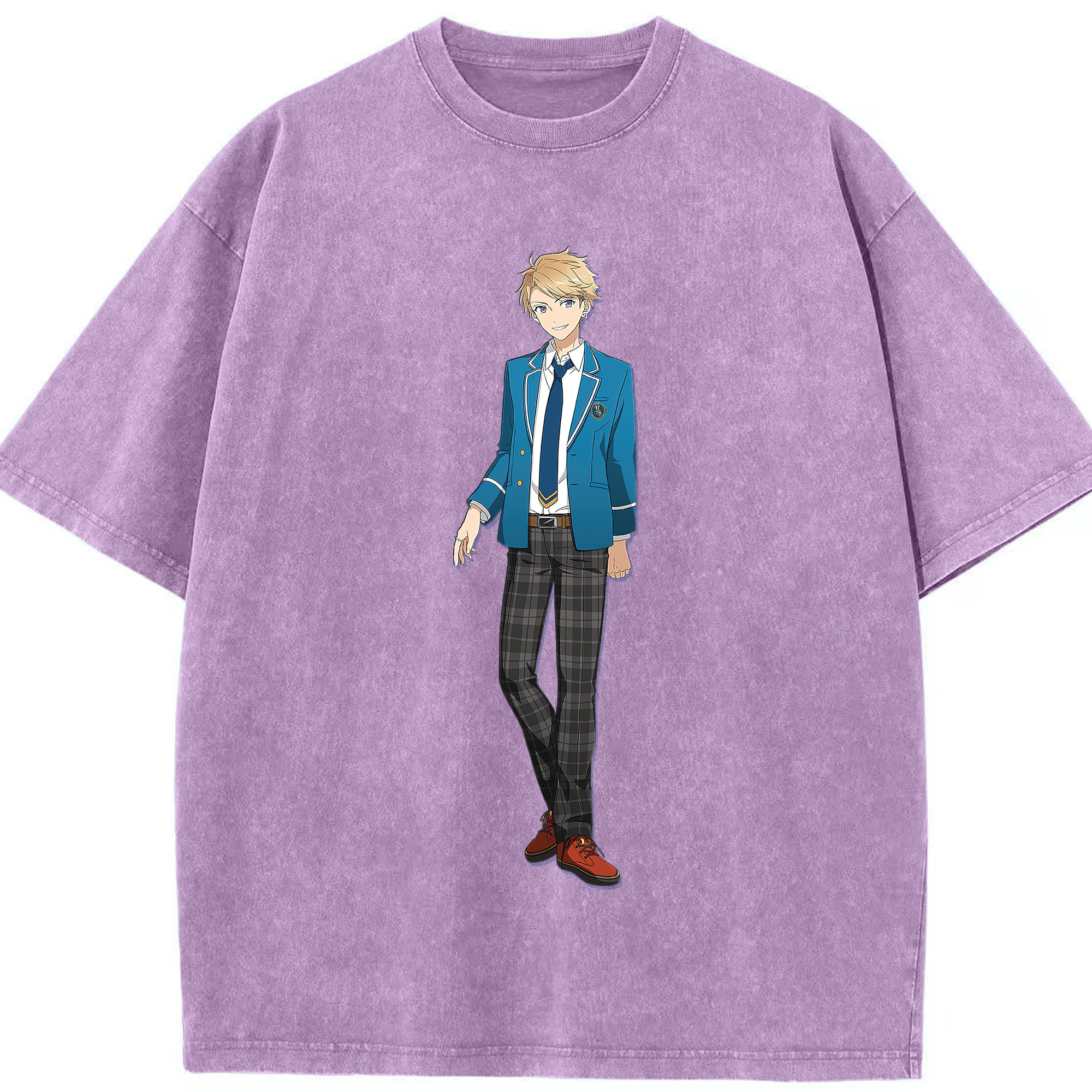 （画像用） あんさんぶるスターズ! Ensemble Stars 綿100% ヴィンテージ風 半袖Tシャツ（フロントプリント）