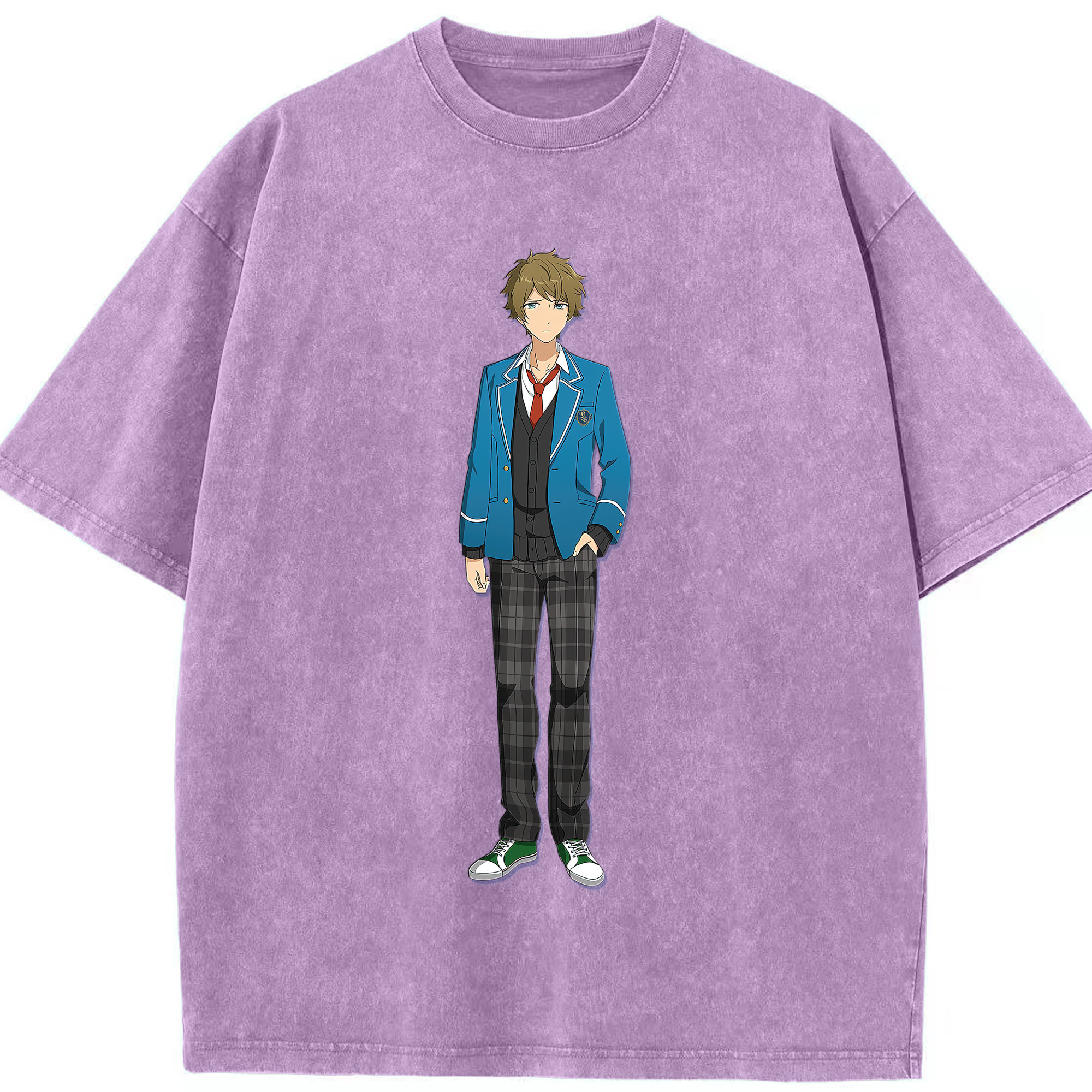 （画像用） あんさんぶるスターズ! Ensemble Stars 綿100% ヴィンテージ風 半袖Tシャツ（フロントプリント）