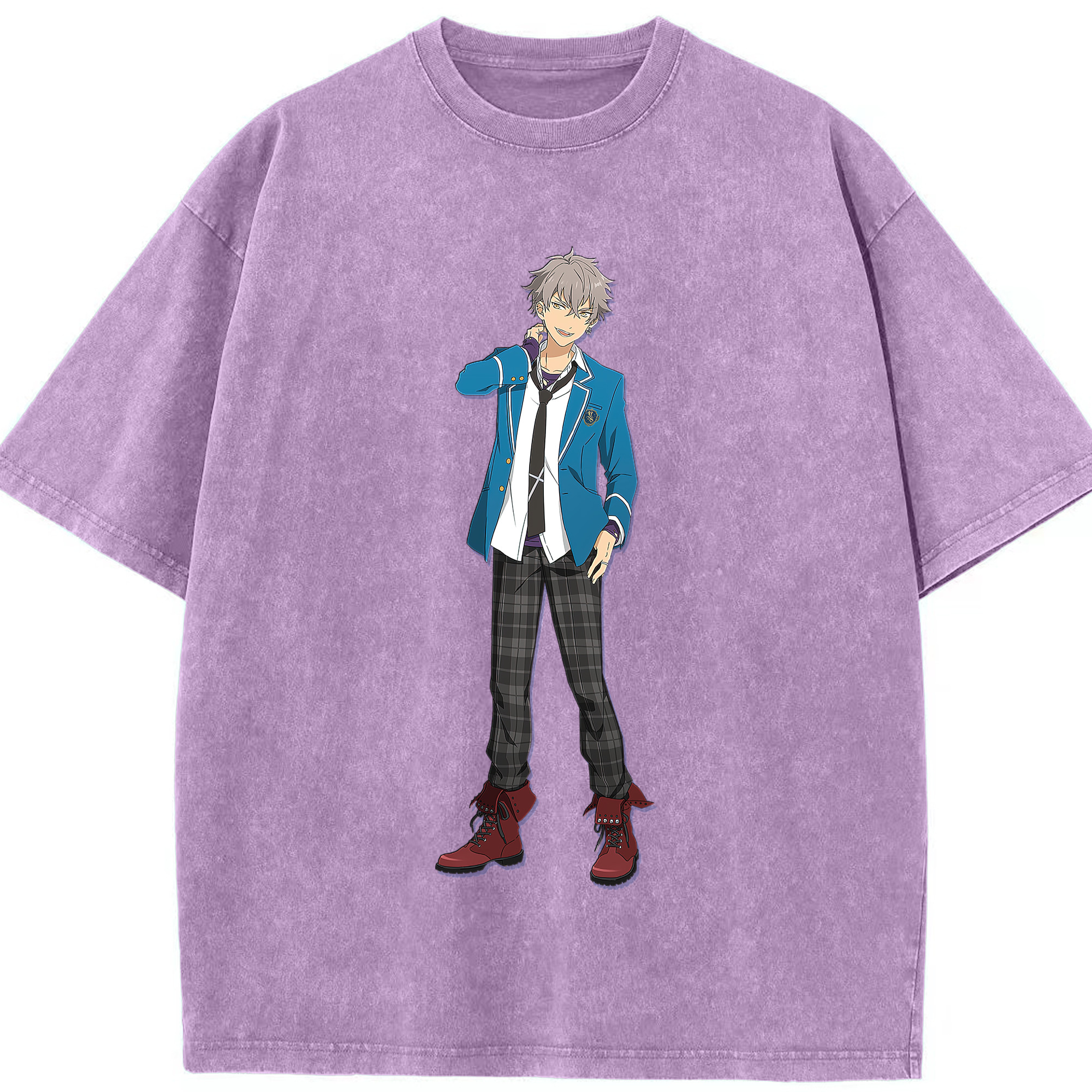 （画像用） あんさんぶるスターズ! Ensemble Stars 綿100% ヴィンテージ風 半袖Tシャツ（フロントプリント）