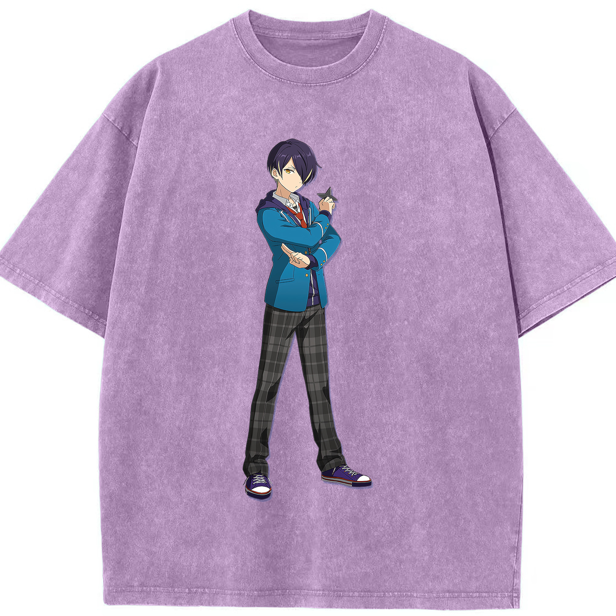（画像用） あんさんぶるスターズ! Ensemble Stars 綿100% ヴィンテージ風 半袖Tシャツ（フロントプリント）