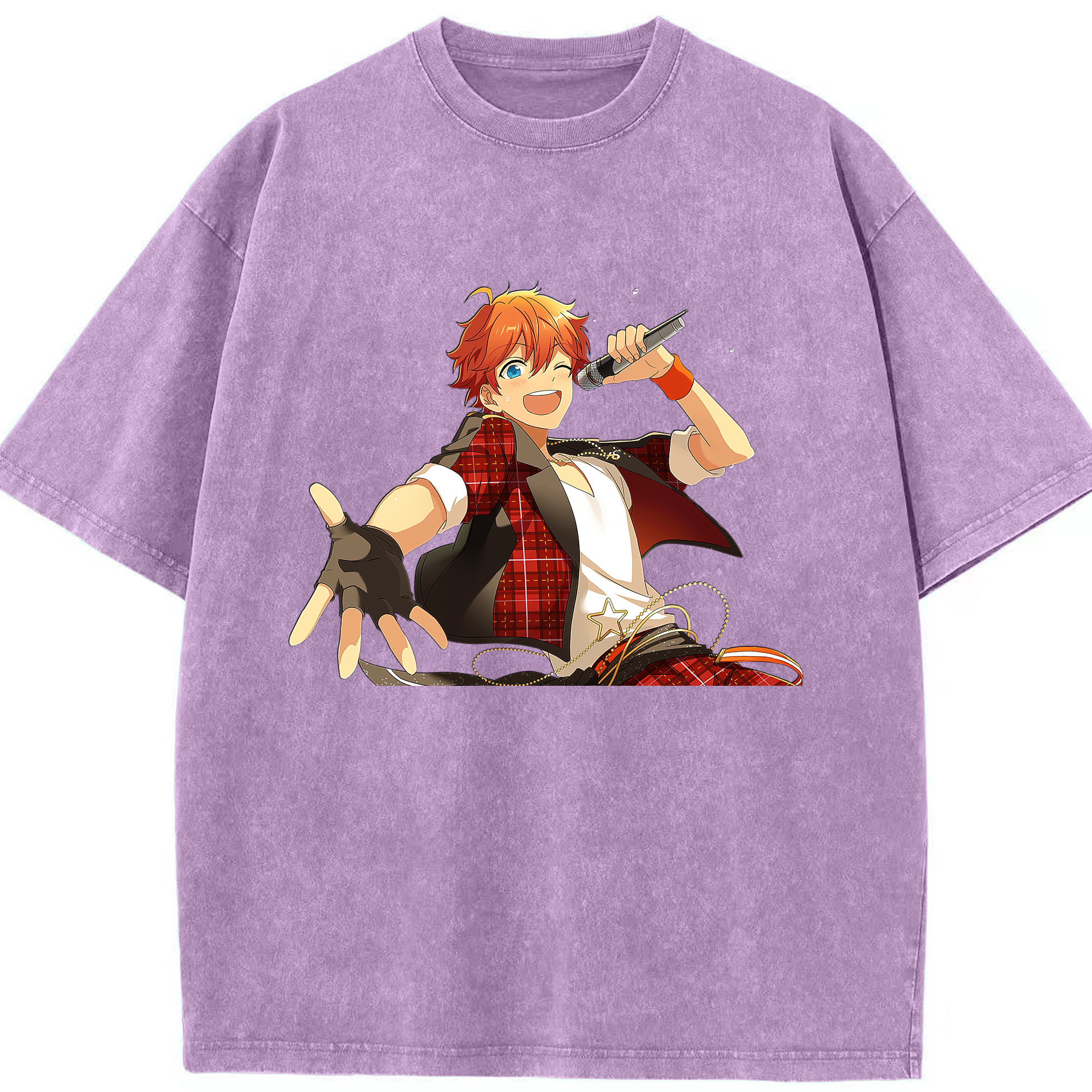 （画像用） あんさんぶるスターズ! Ensemble Stars 綿100% ヴィンテージ風 半袖Tシャツ（フロントプリント）