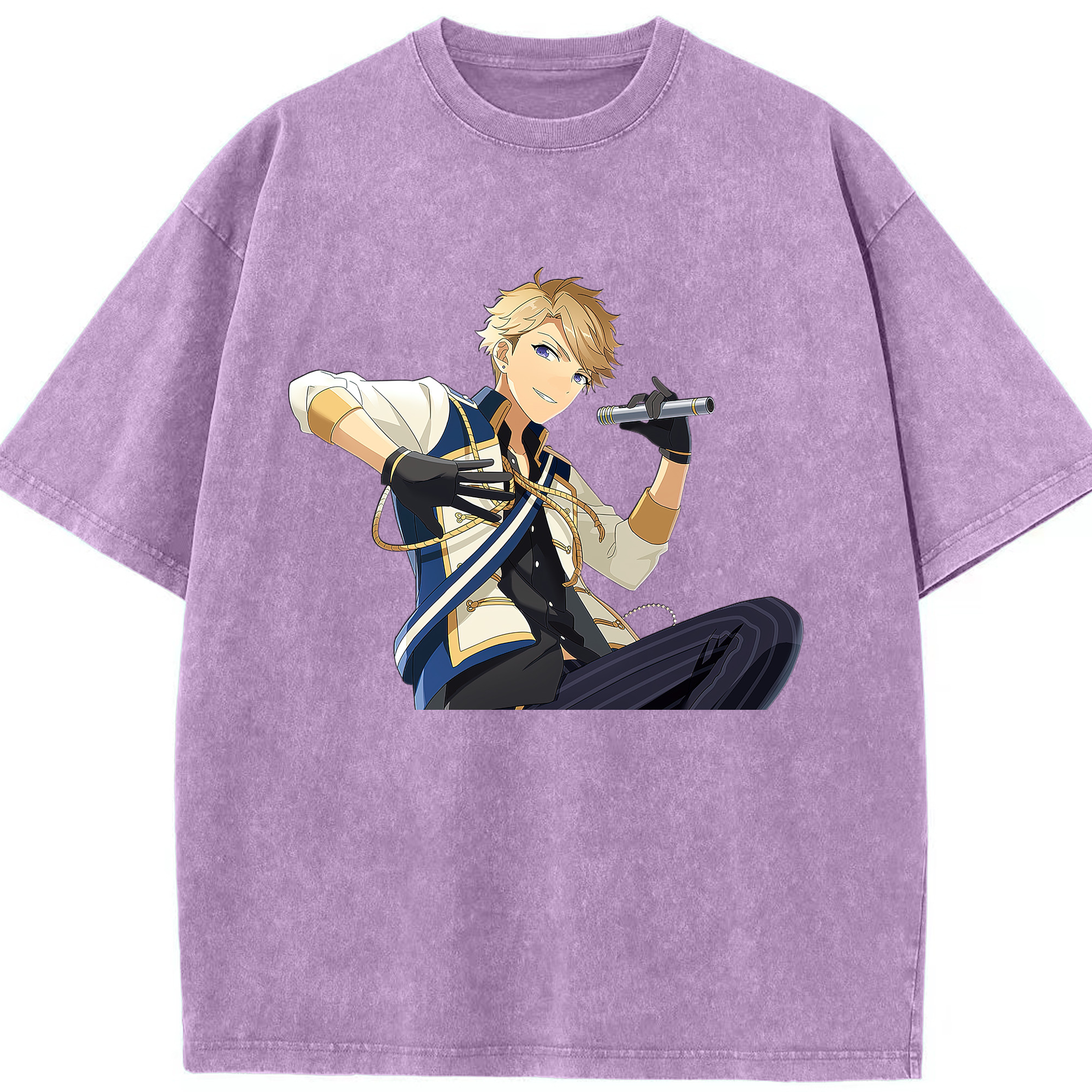 （画像用） あんさんぶるスターズ! Ensemble Stars 綿100% ヴィンテージ風 半袖Tシャツ（フロントプリント）